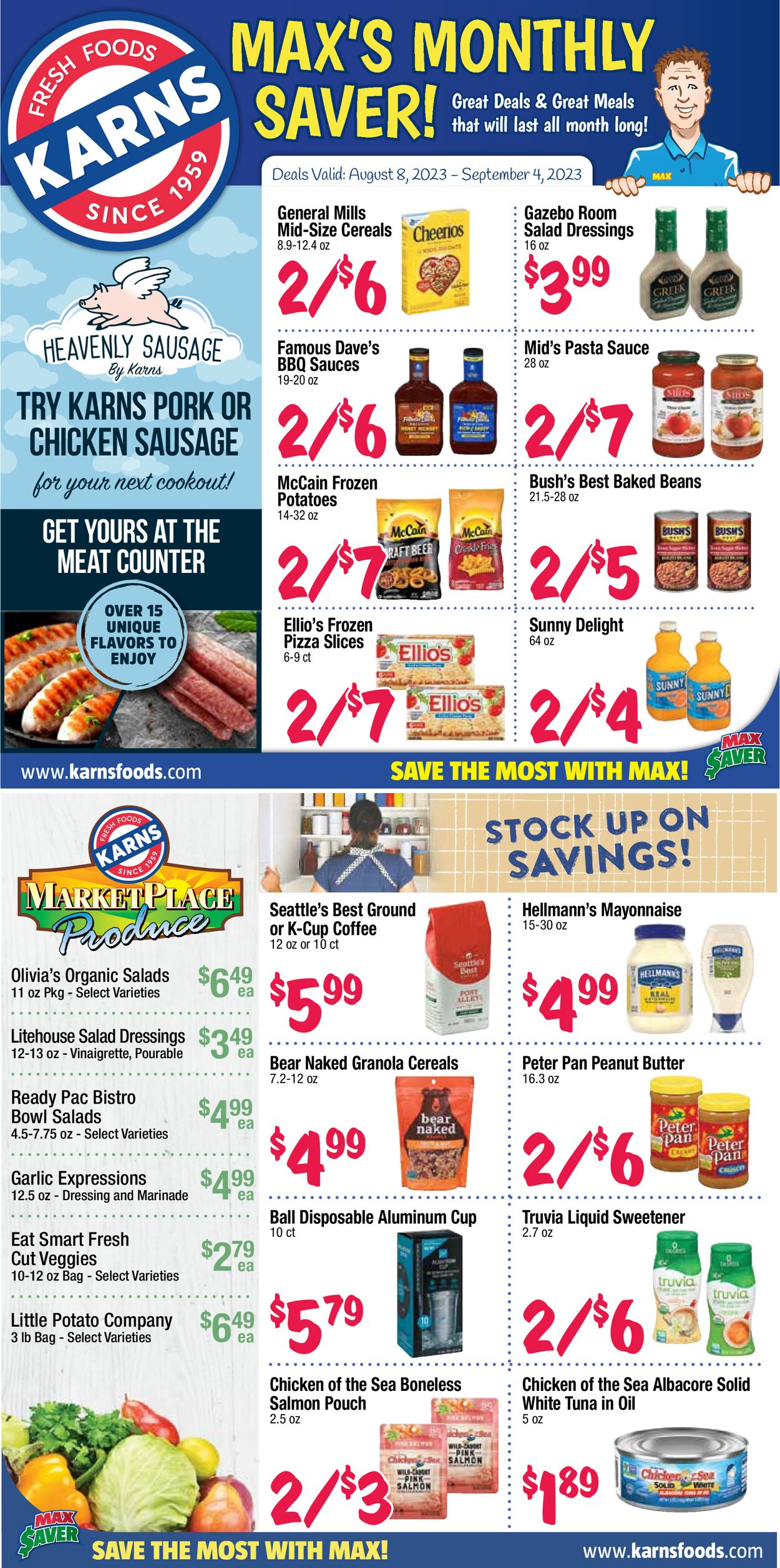 Karns Quality Foods Weekly Ad Circular - valid 08/08-09/04/2023