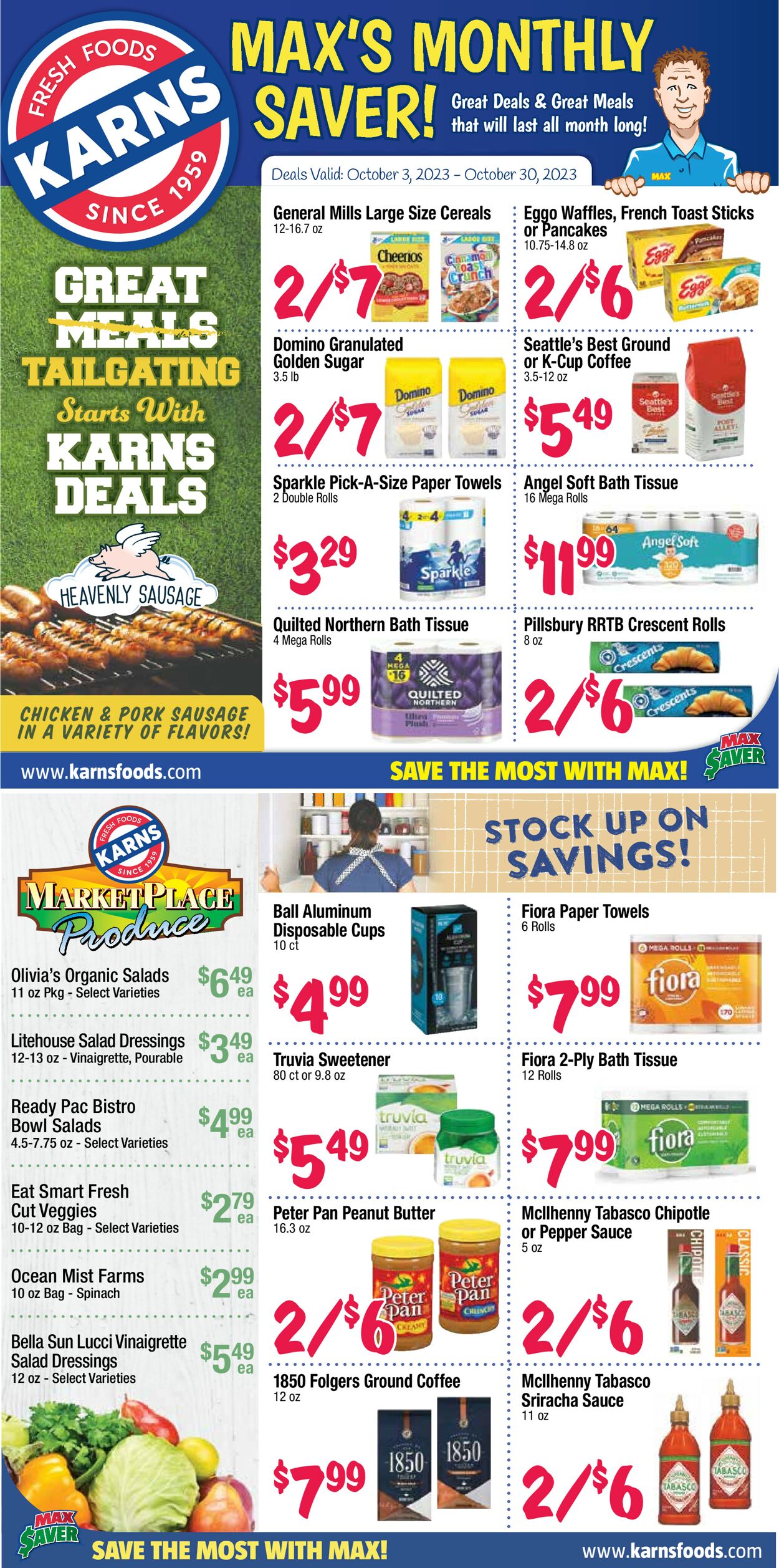 Karns Quality Foods Weekly Ad Circular - valid 10/03-10/30/2023