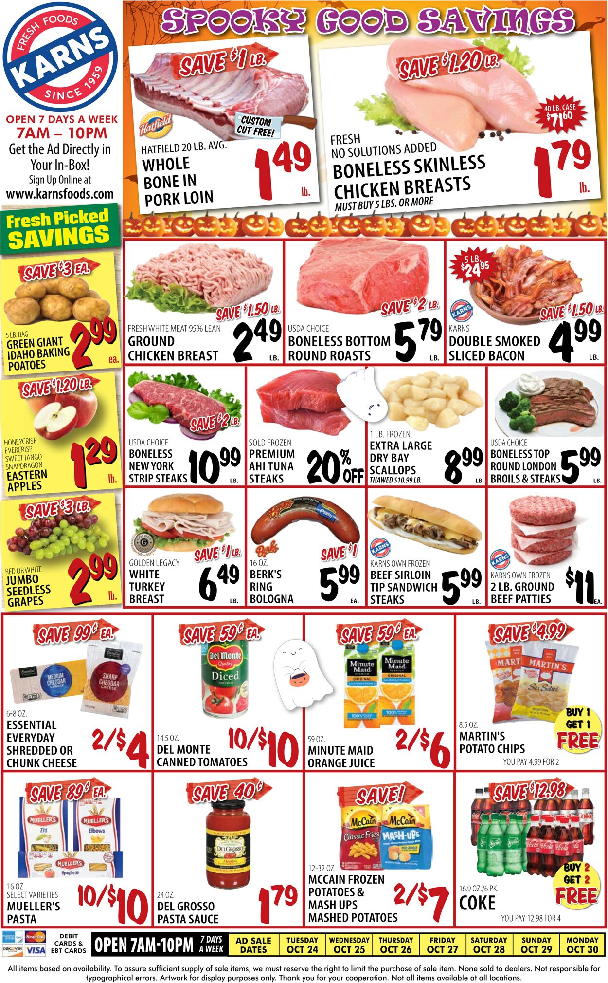Karns Quality Foods Weekly Ad Circular - valid 10/24-10/30/2023