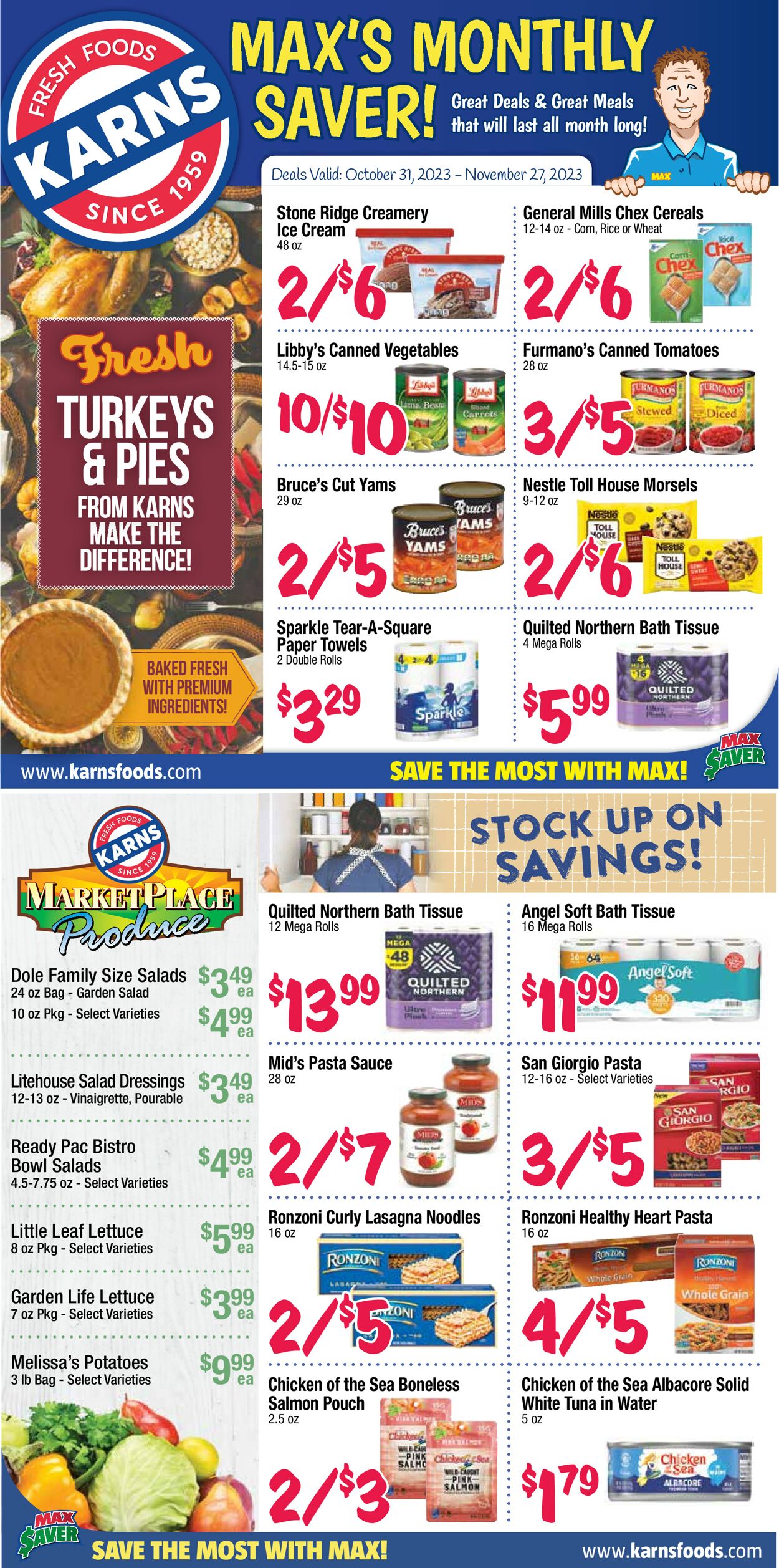 Karns Quality Foods Weekly Ad Circular - valid 10/31-11/27/2023