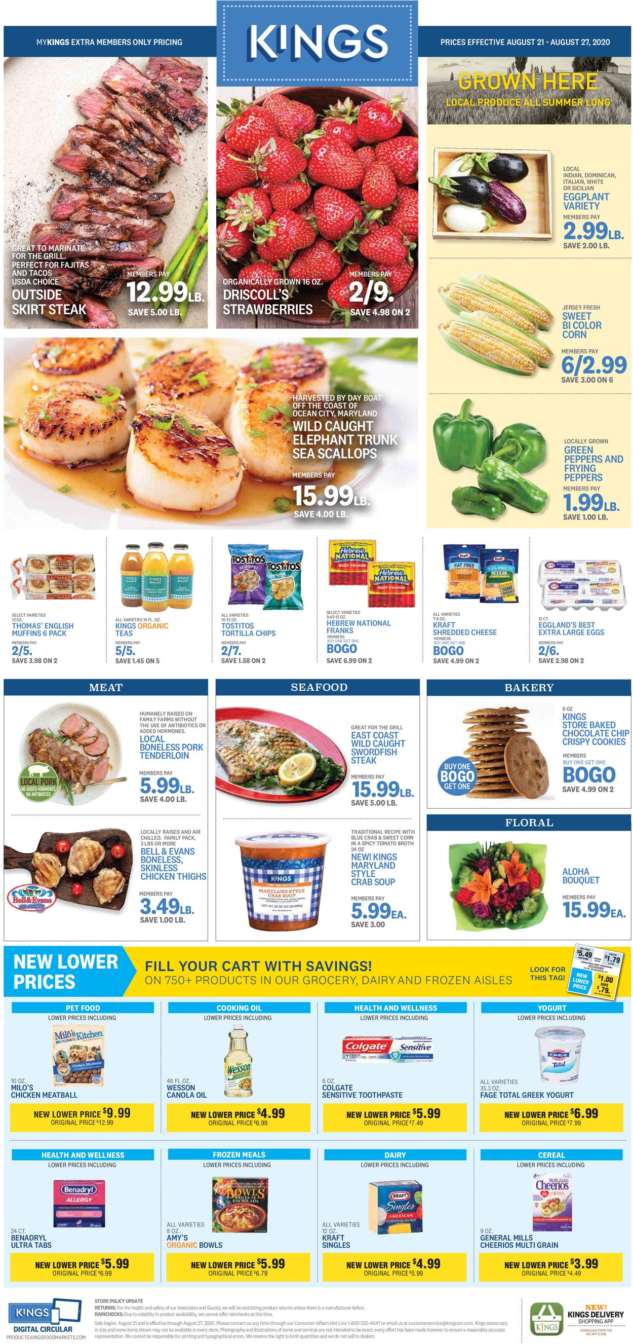 Kings Food Markets Weekly Ad Circular - valid 08/21-08/27/2020
