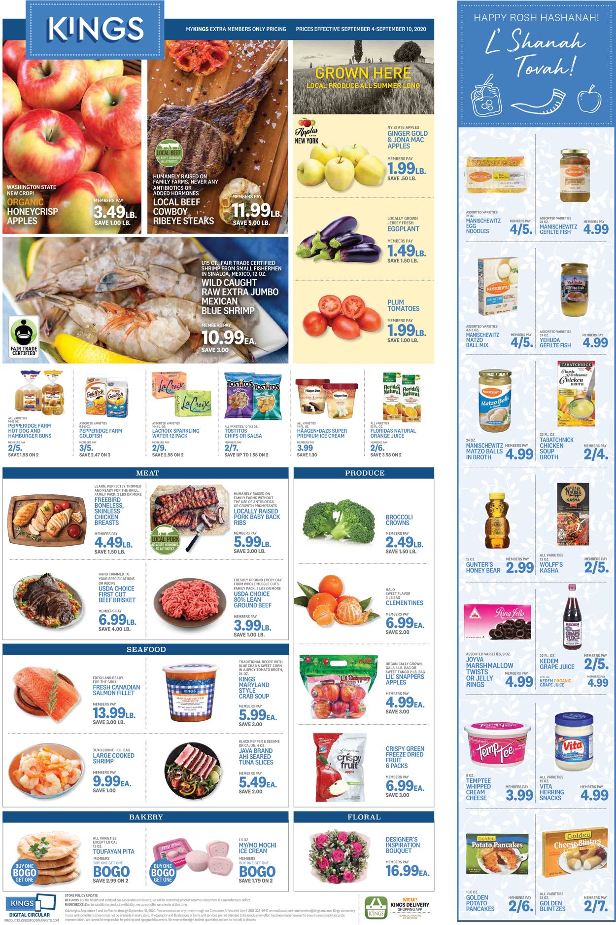 Kings Food Markets Weekly Ad Circular - valid 09/04-09/10/2020