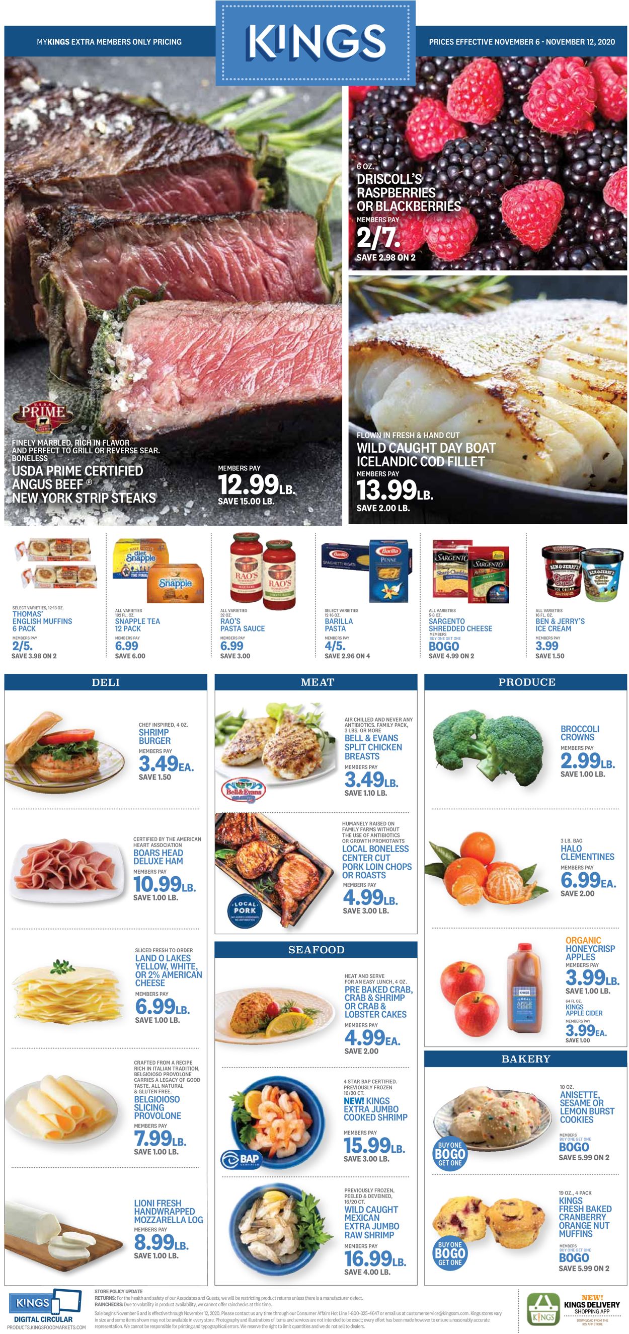 Kings Food Markets Weekly Ad Circular - valid 11/06-11/12/2020