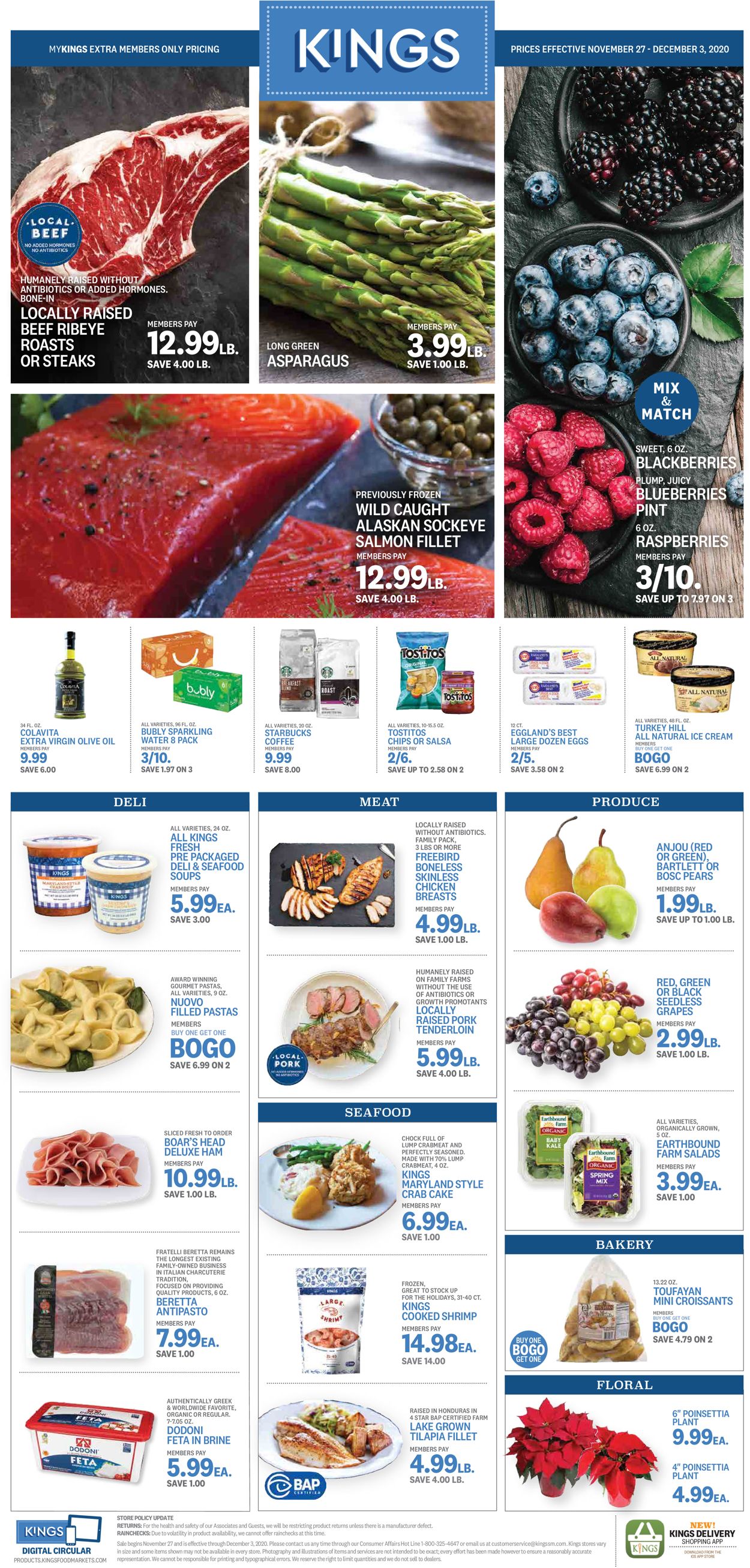 Kings Food Markets Weekly Ad Circular - valid 11/27-12/03/2020