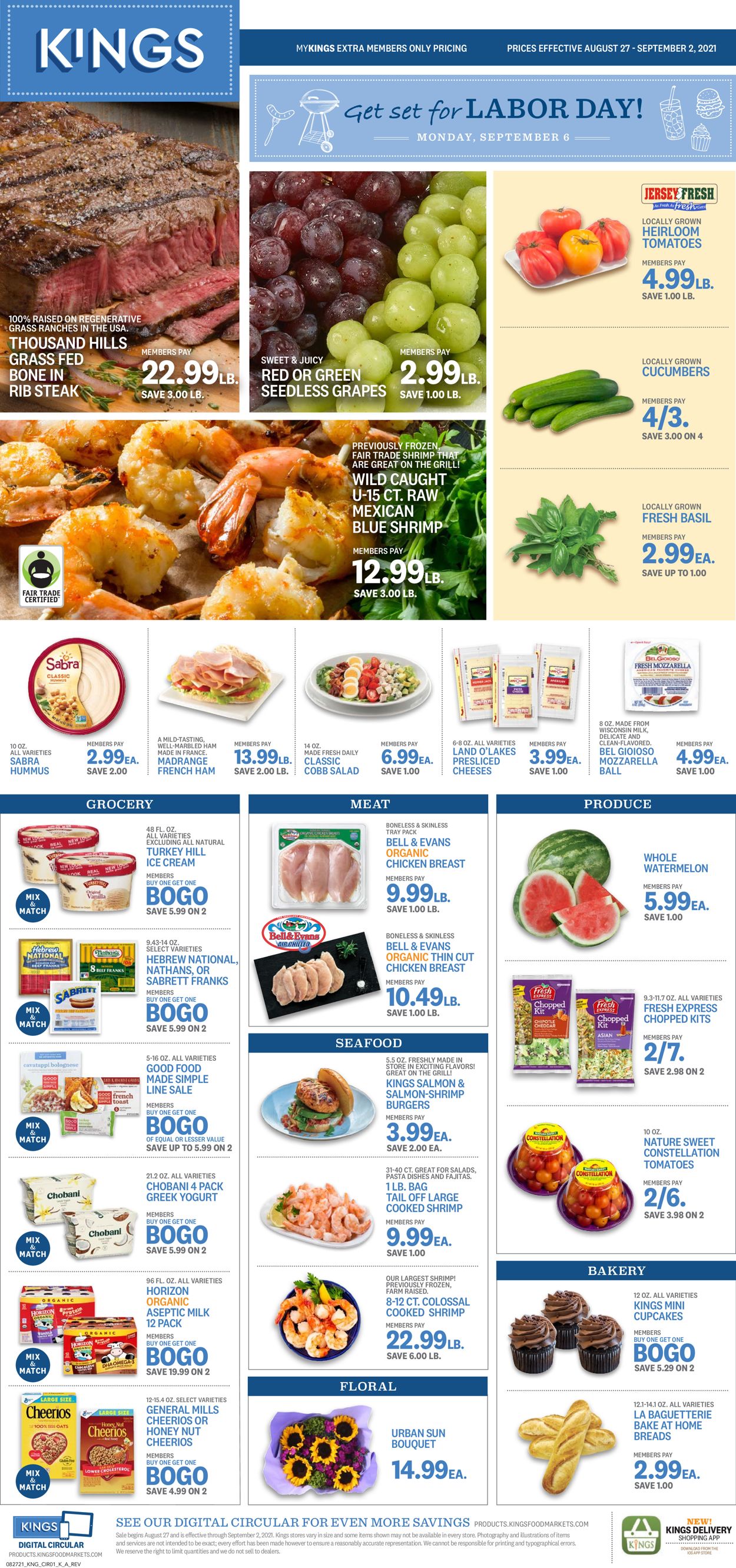 Kings Food Markets Weekly Ad Circular - valid 08/27-09/02/2021