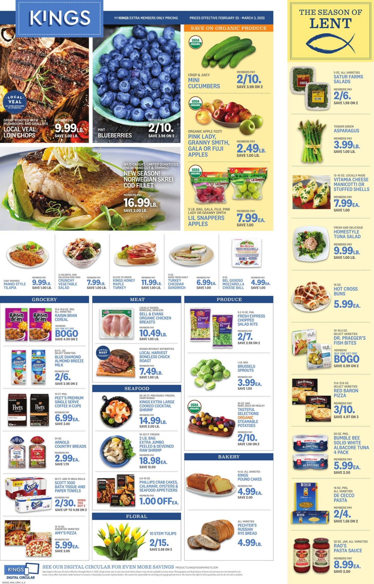 Kings Food Markets Weekly Ad Circular - valid 02/25-03/03/2022