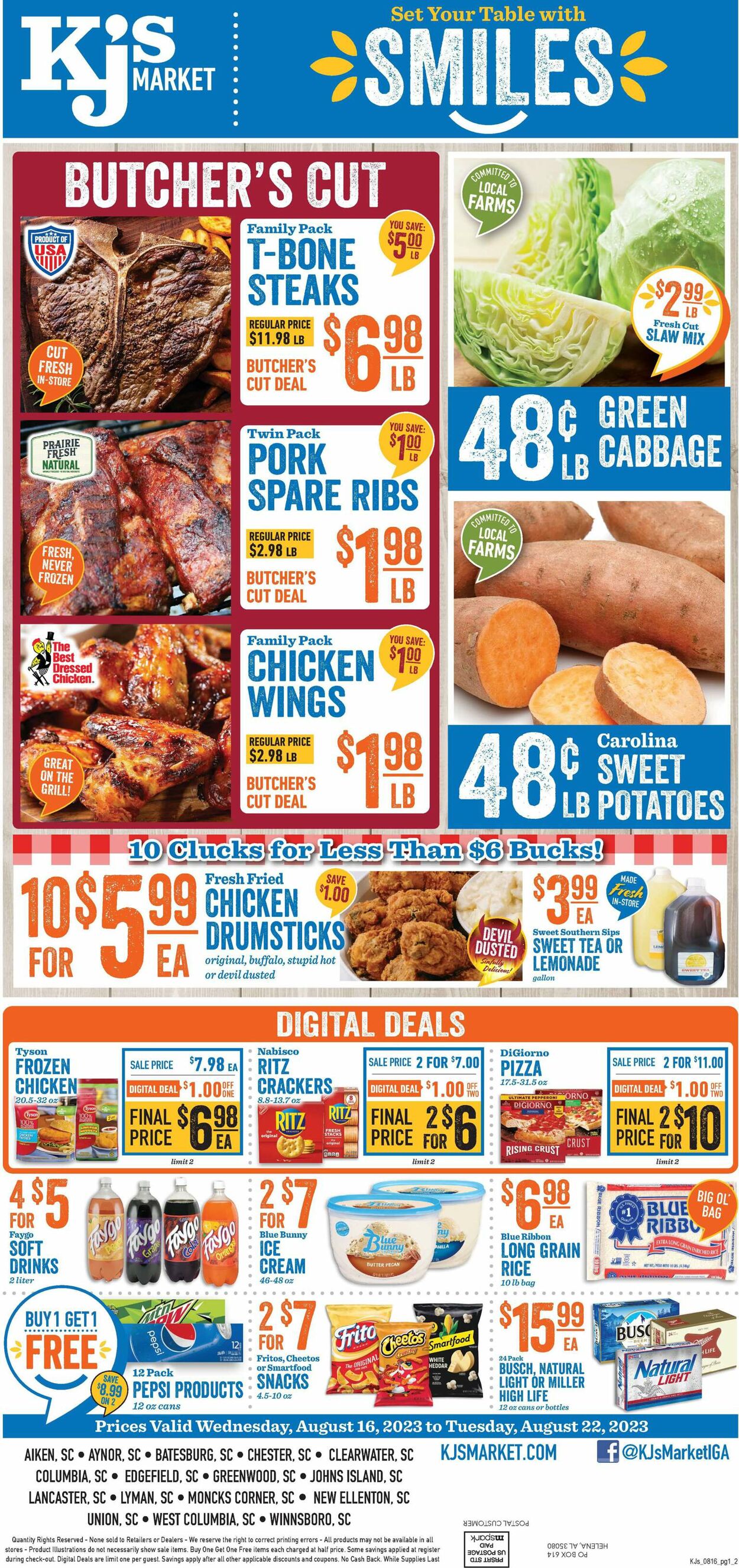 KJ´s Market Weekly Ad Circular - valid 08/16-08/22/2023