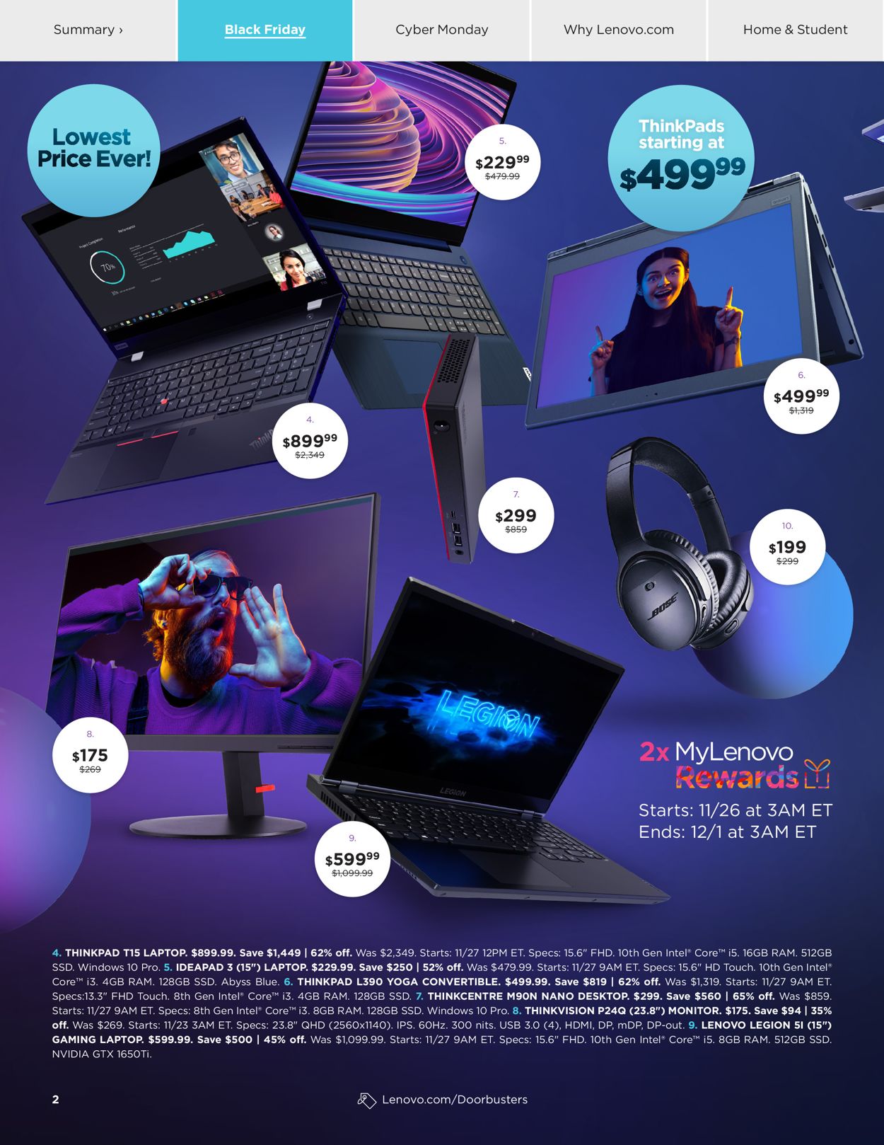Lenovo Black Friday 2020 Weekly Ad Circular - valid 11/16-12/06/2020 (Page 2)