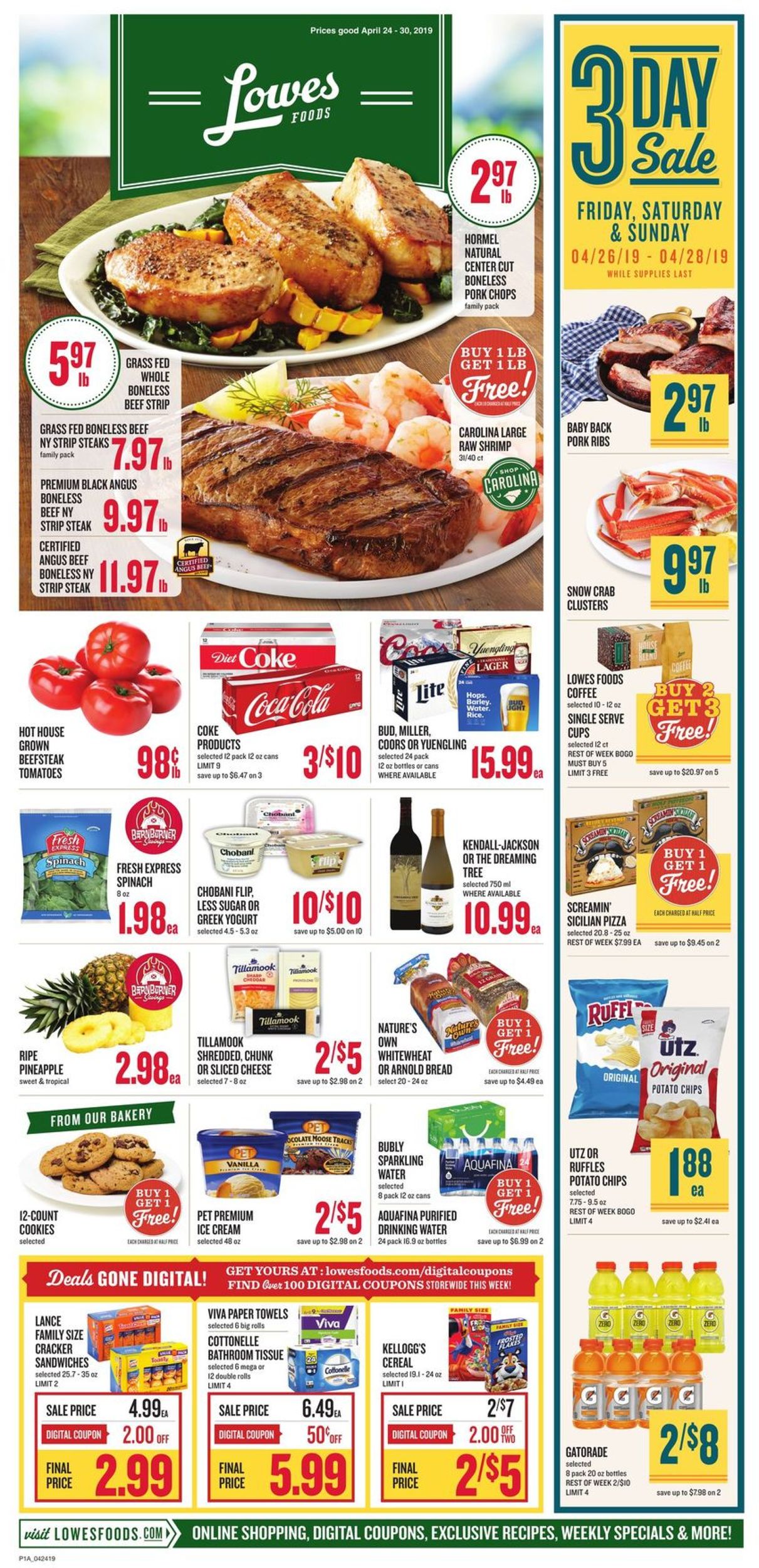 Lowes Foods Weekly Ad Circular - valid 04/24-04/30/2019