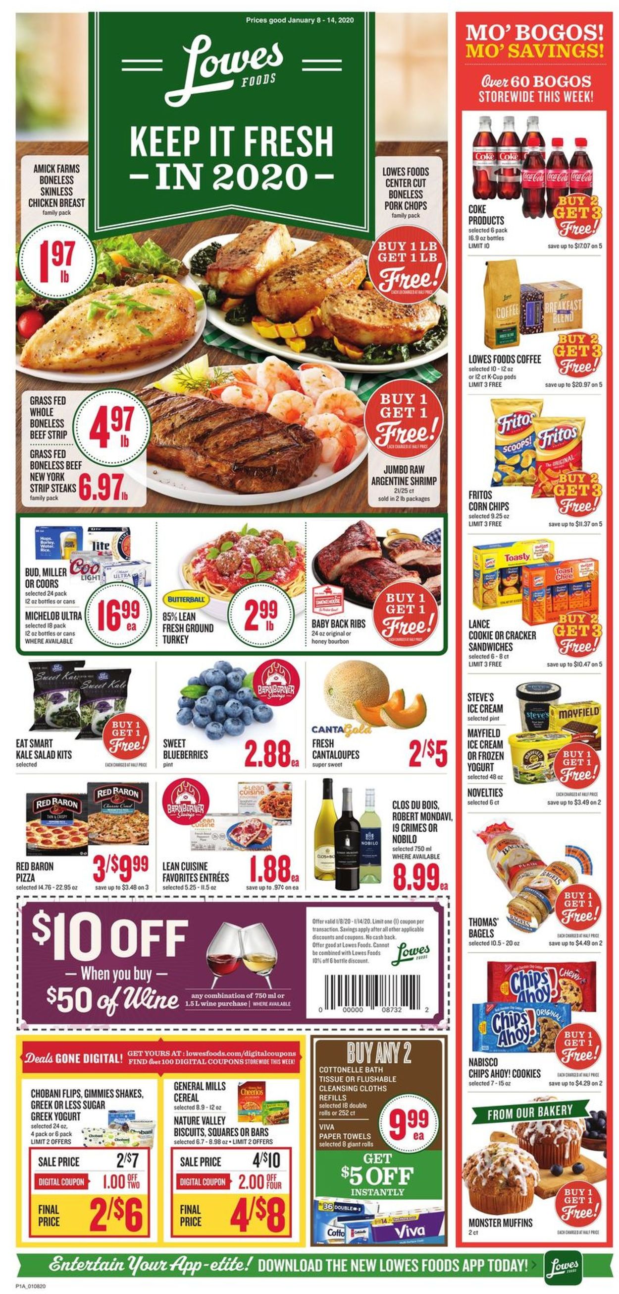 Lowes Foods Weekly Ad Circular - valid 01/08-01/14/2020
