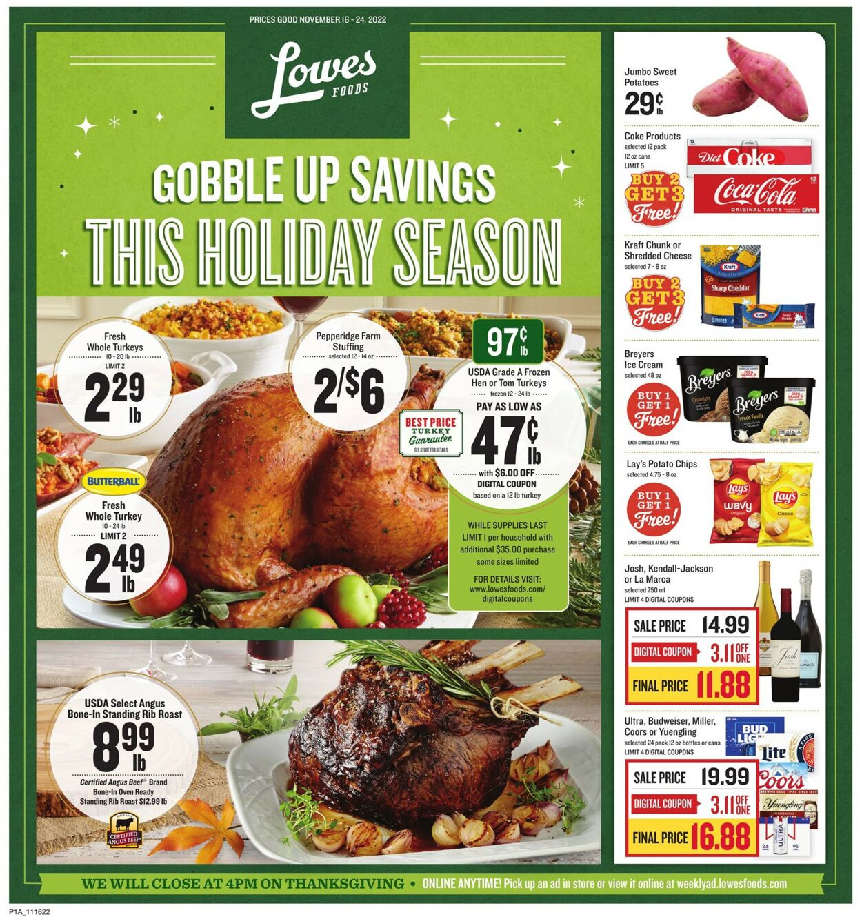 Lowes Foods Weekly Ad Circular - valid 11/16-11/24/2022
