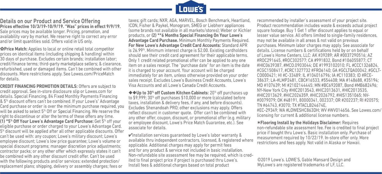 Lowe's Weekly Ad Circular - valid 10/03-10/09/2019 (Page 8)