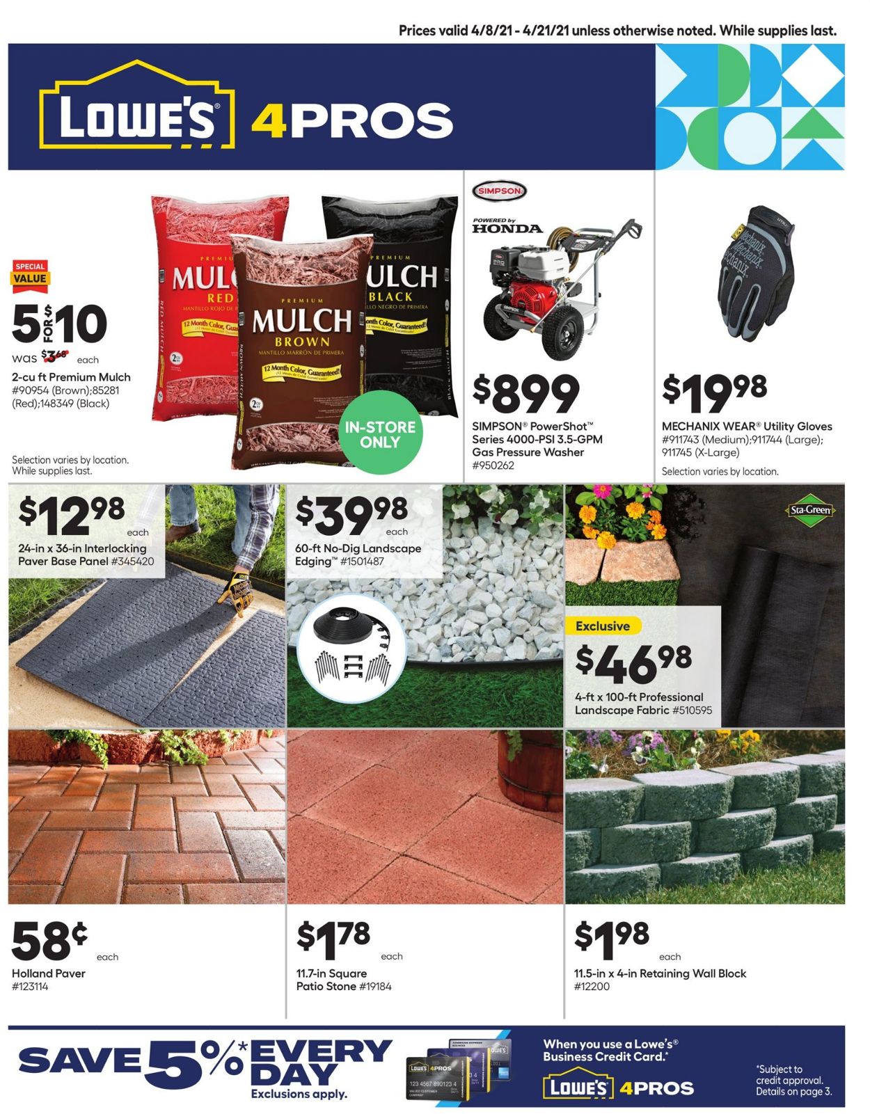 Lowe's Weekly Ad Circular - valid 04/08-04/21/2021