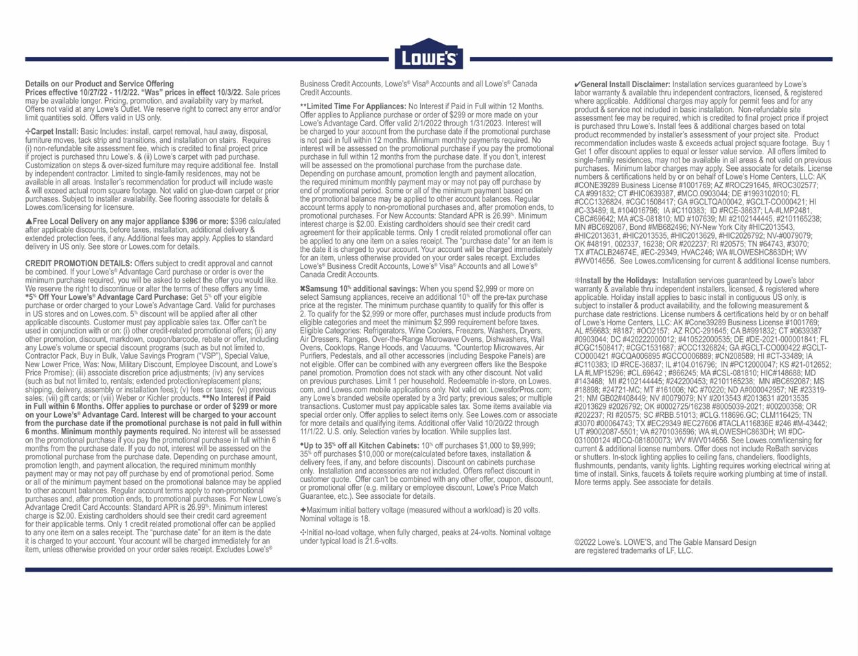 Lowe's Weekly Ad Circular - valid 10/27-11/02/2022 (Page 10)
