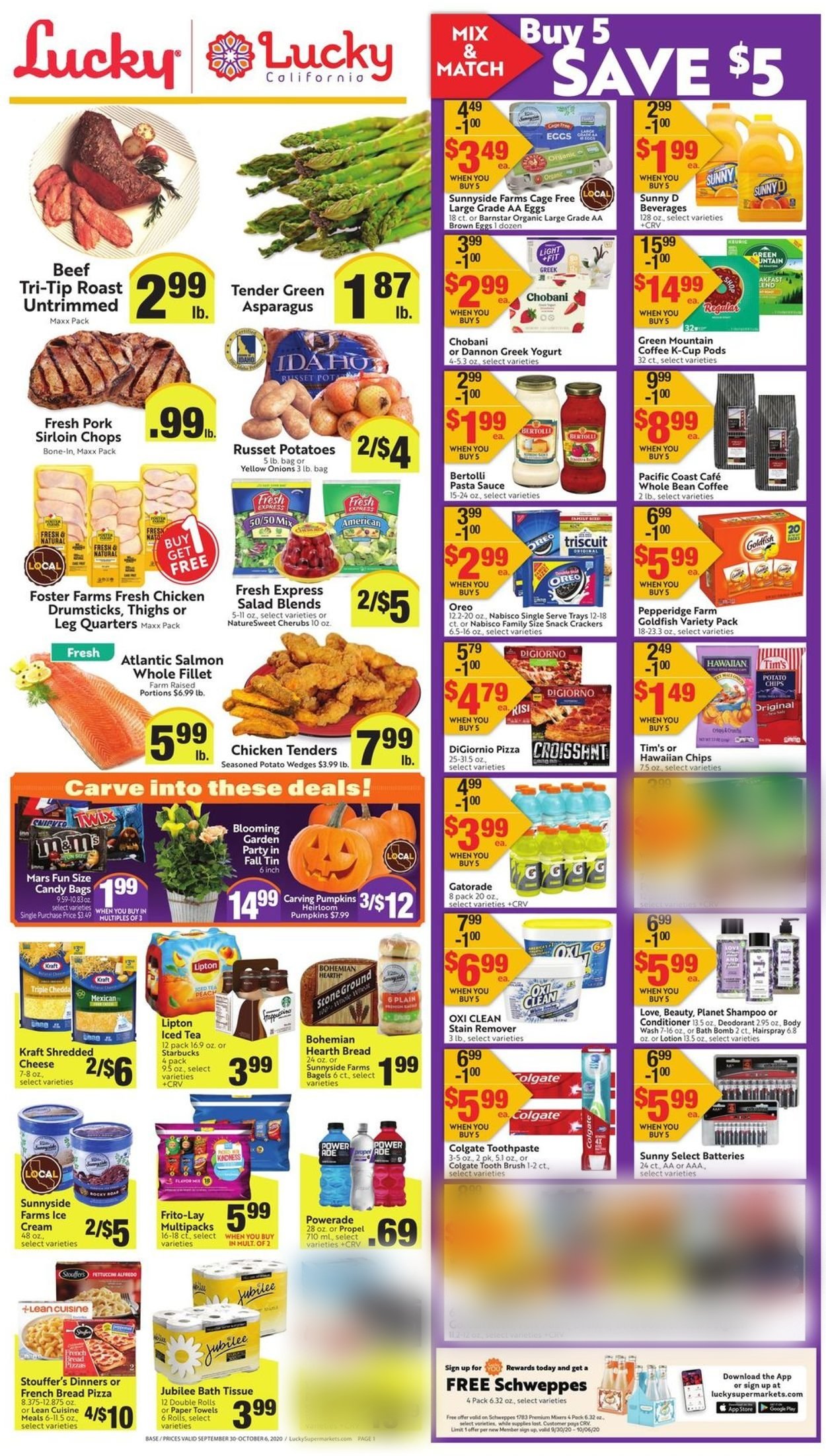 Lucky Supermarkets Weekly Ad Circular - valid 09/30-10/06/2020