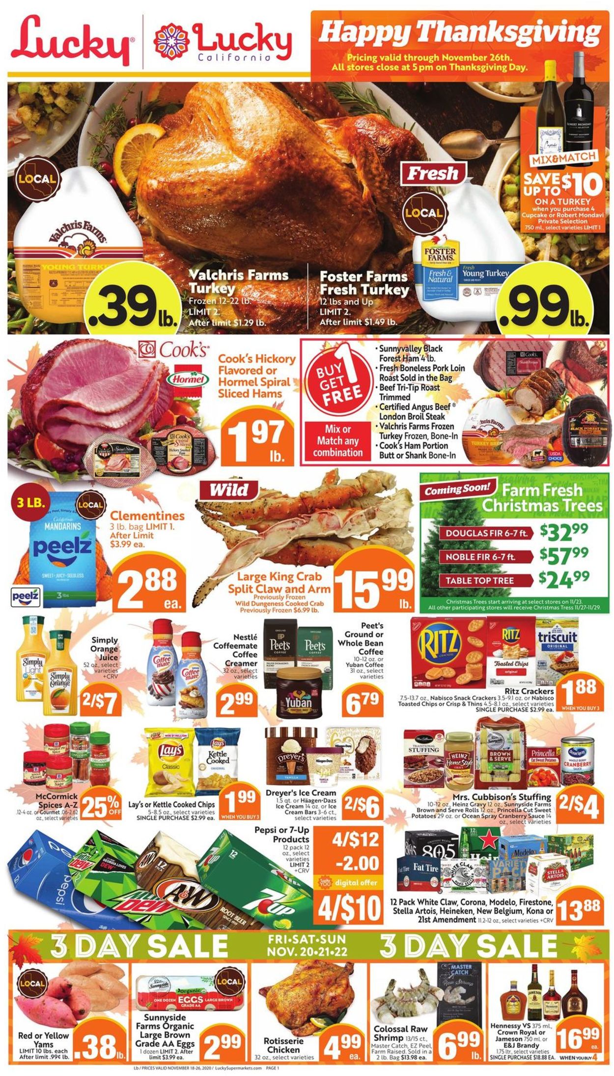 Lucky Supermarkets Thanksgiving ad 2020 Weekly Ad Circular - valid 11/18-11/26/2020