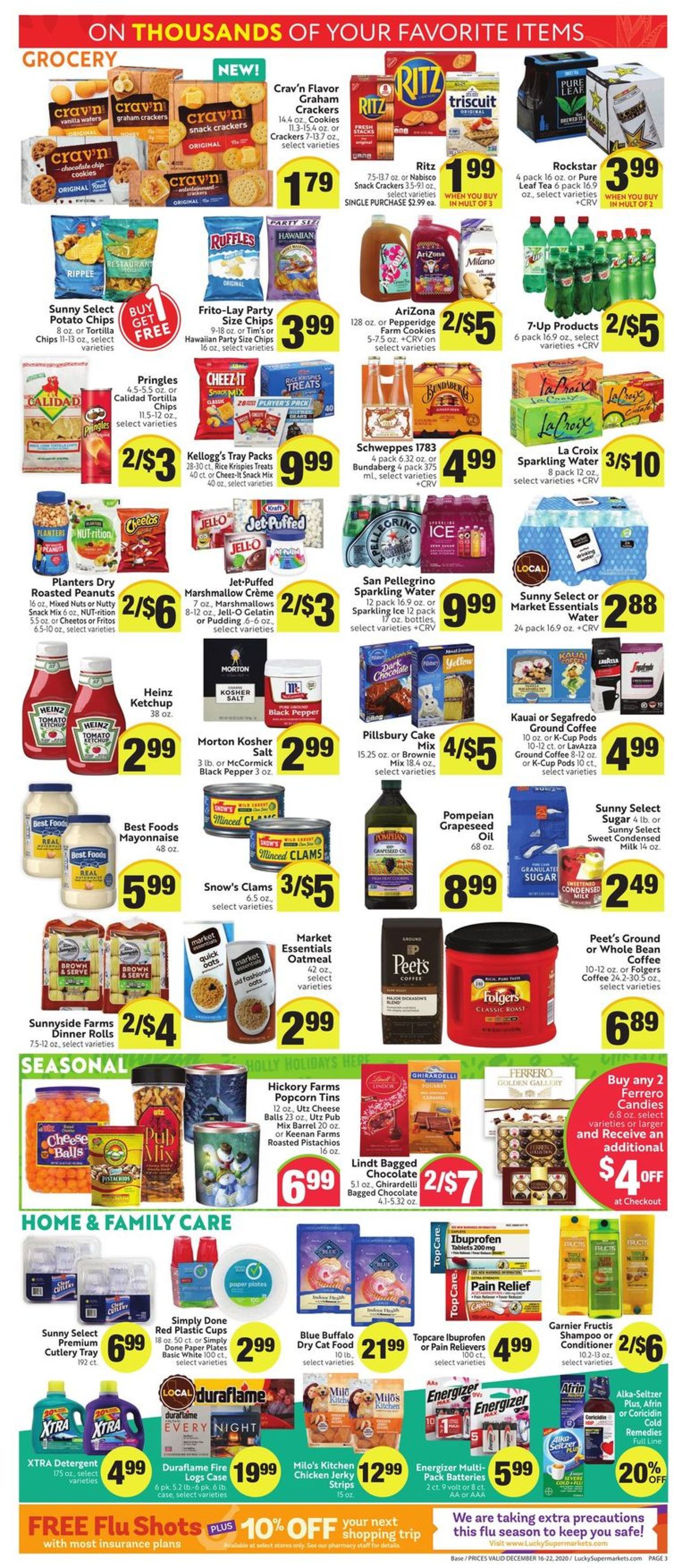 Lucky Supermarkets Christmas Ad 2020 Weekly Ad Circular - valid 12/16-12/22/2020 (Page 3)