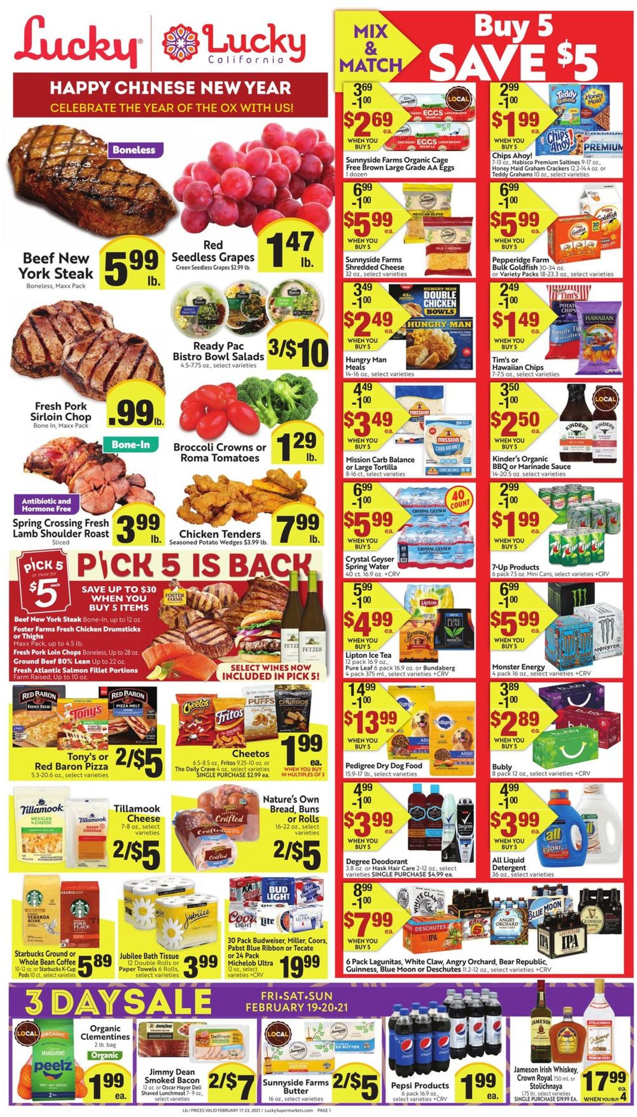 Lucky Supermarkets Weekly Ad Circular - valid 02/17-02/23/2021