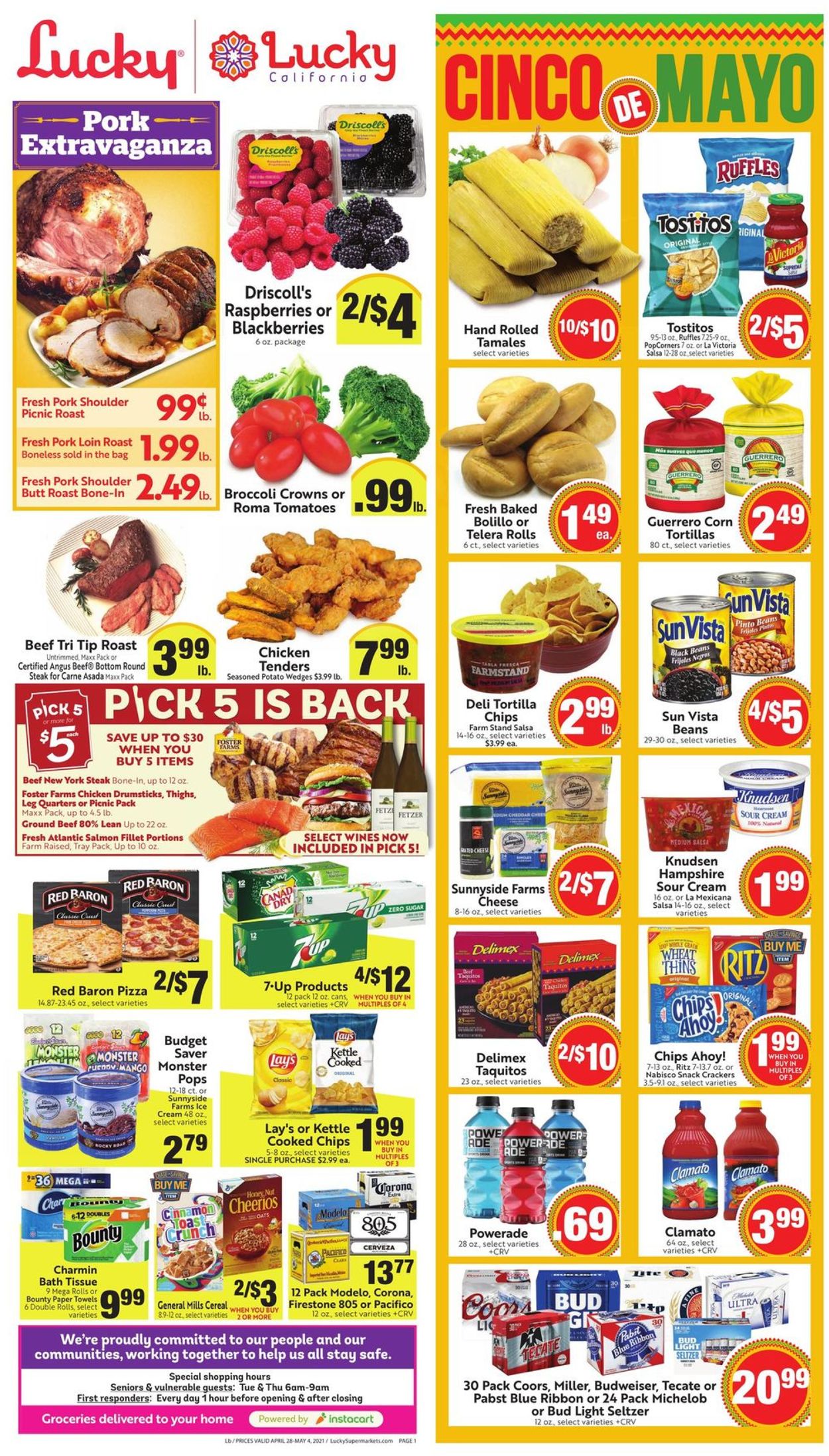 Lucky Supermarkets Weekly Ad Circular - valid 04/28-05/04/2021