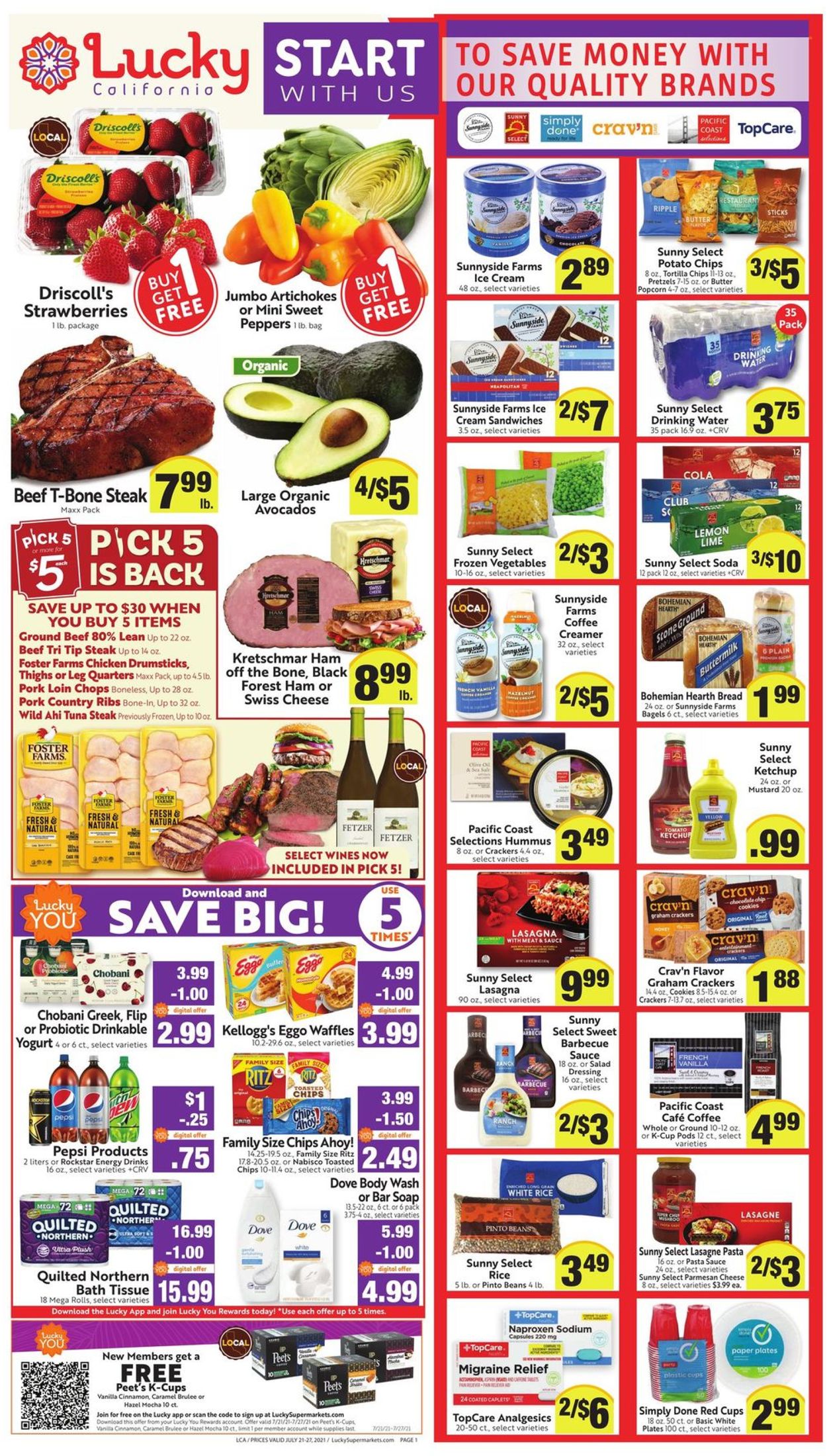 Lucky Supermarkets Weekly Ad Circular - valid 07/21-07/27/2021