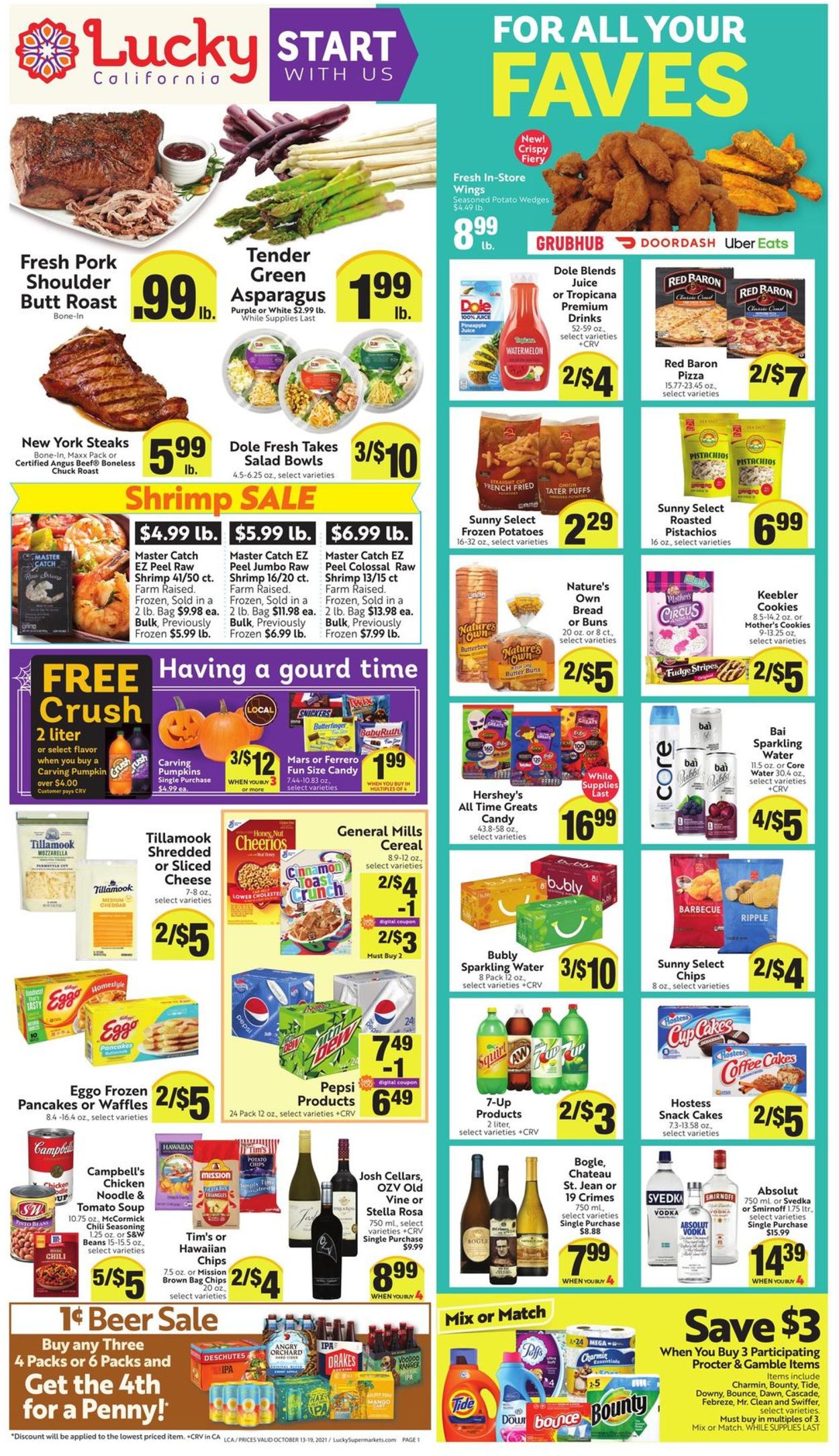 Lucky Supermarkets Weekly Ad Circular - valid 10/13-10/19/2021