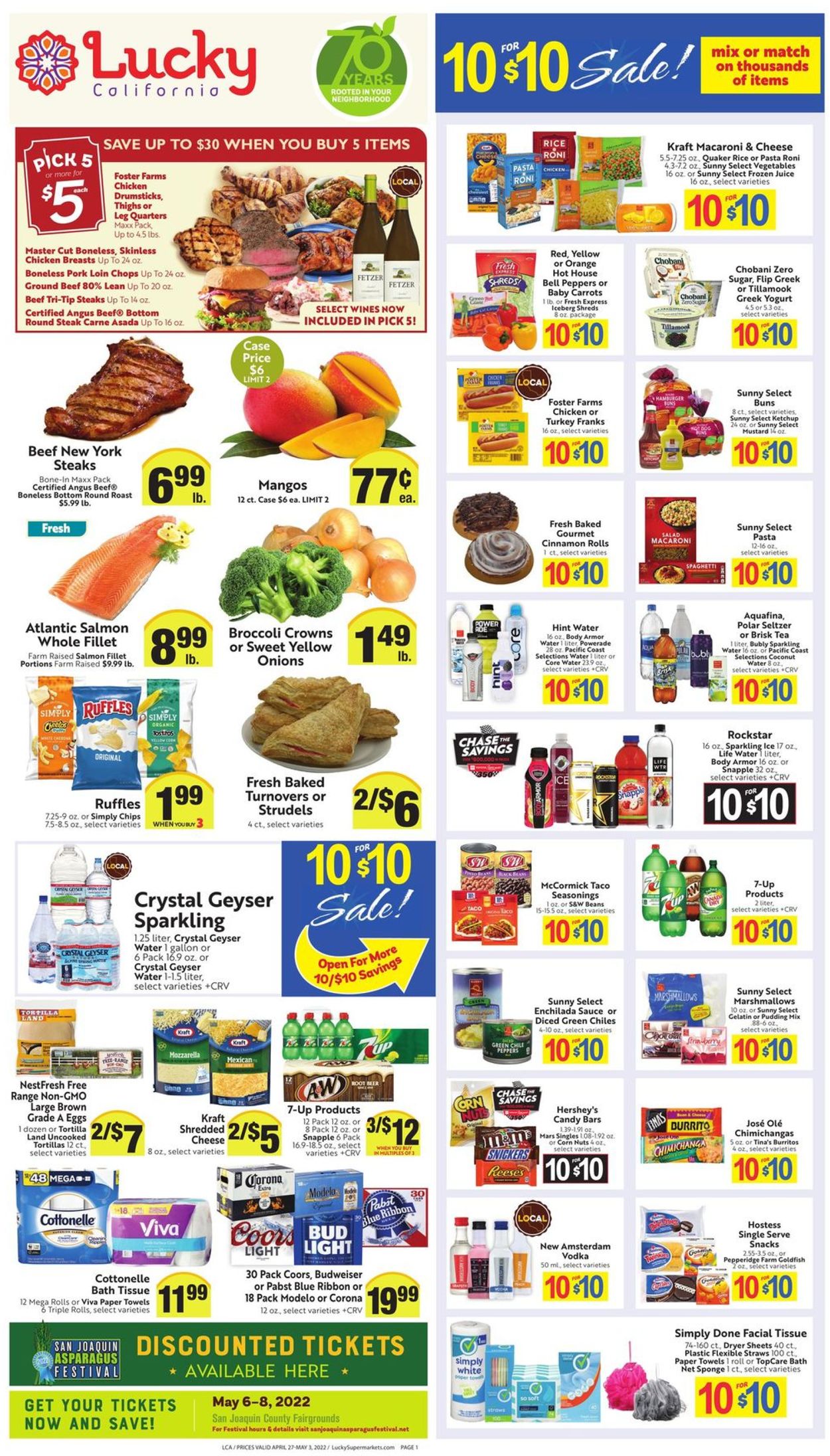 Lucky Supermarkets Weekly Ad Circular - valid 04/27-05/03/2022