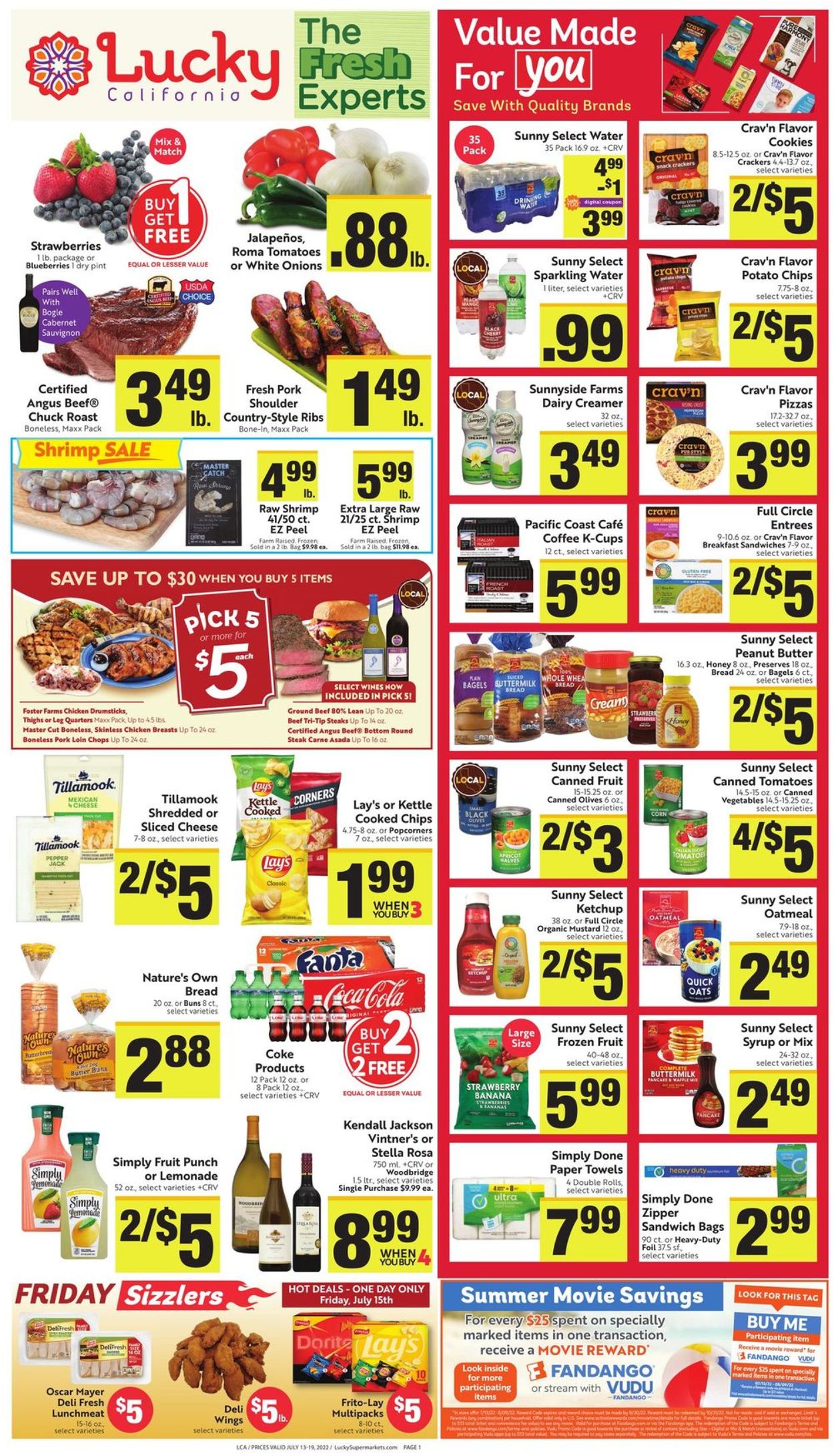 Lucky Supermarkets Weekly Ad Circular - valid 07/13-07/19/2022