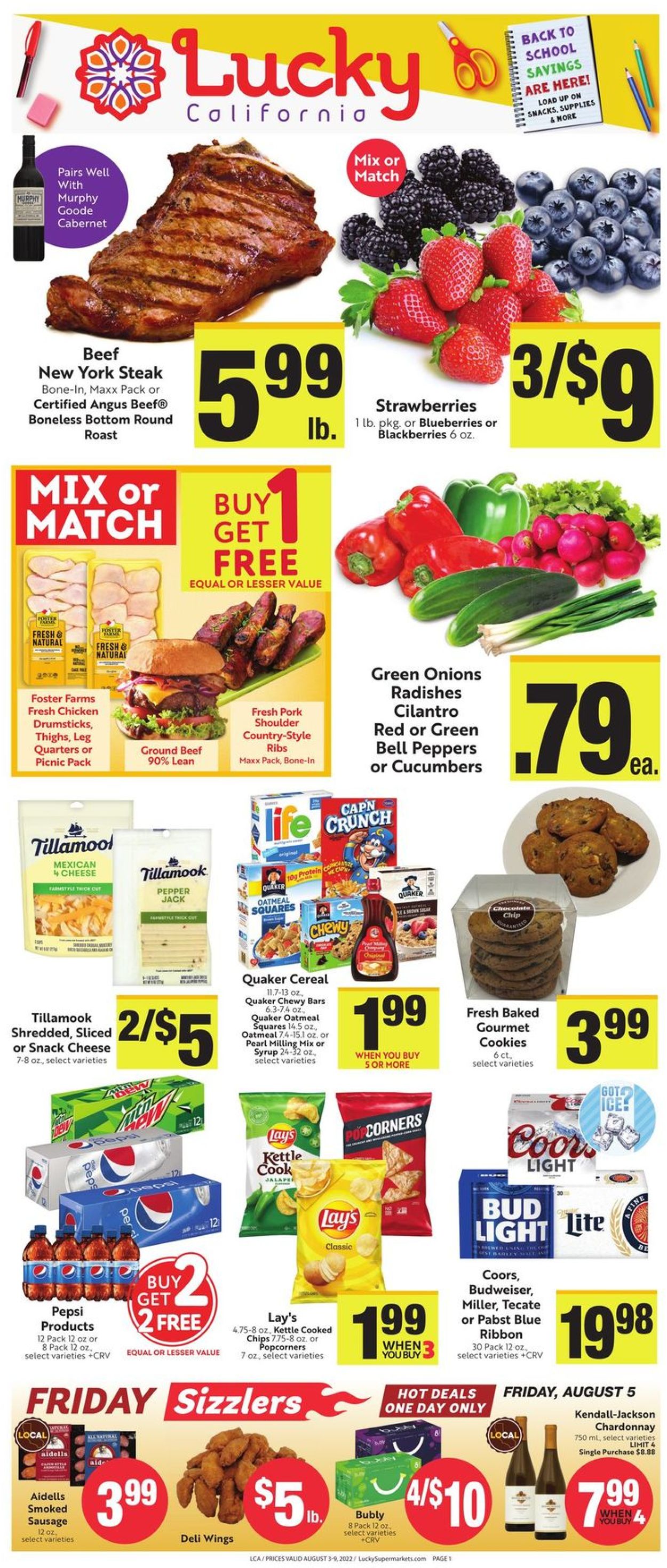 Lucky Supermarkets Weekly Ad Circular - valid 08/03-08/09/2022
