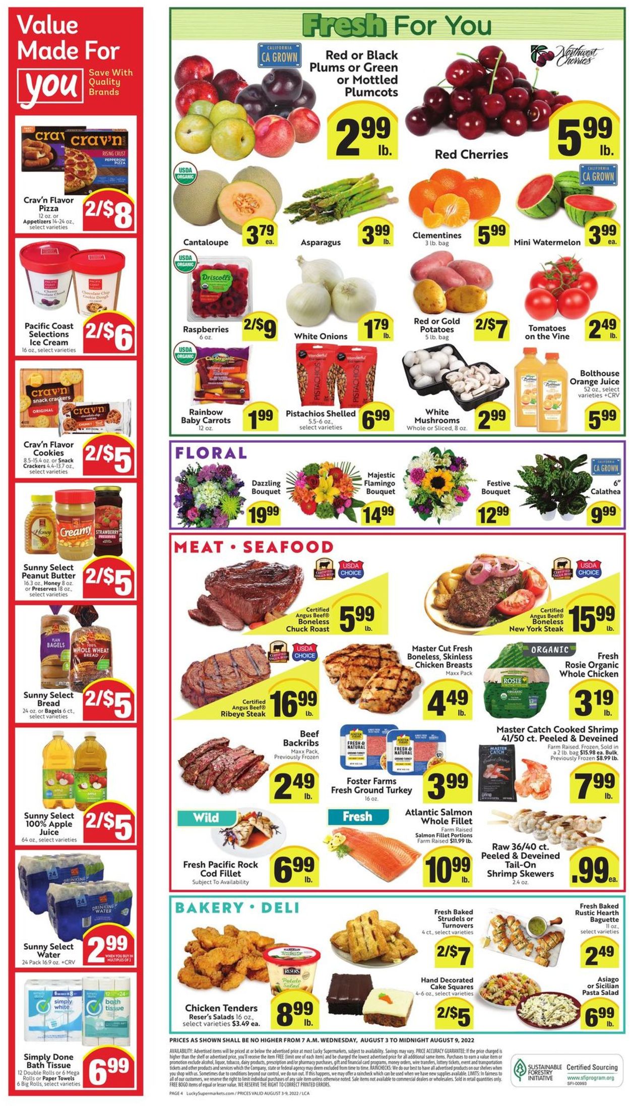 Lucky Supermarkets Weekly Ad Circular - valid 08/03-08/09/2022 (Page 4)