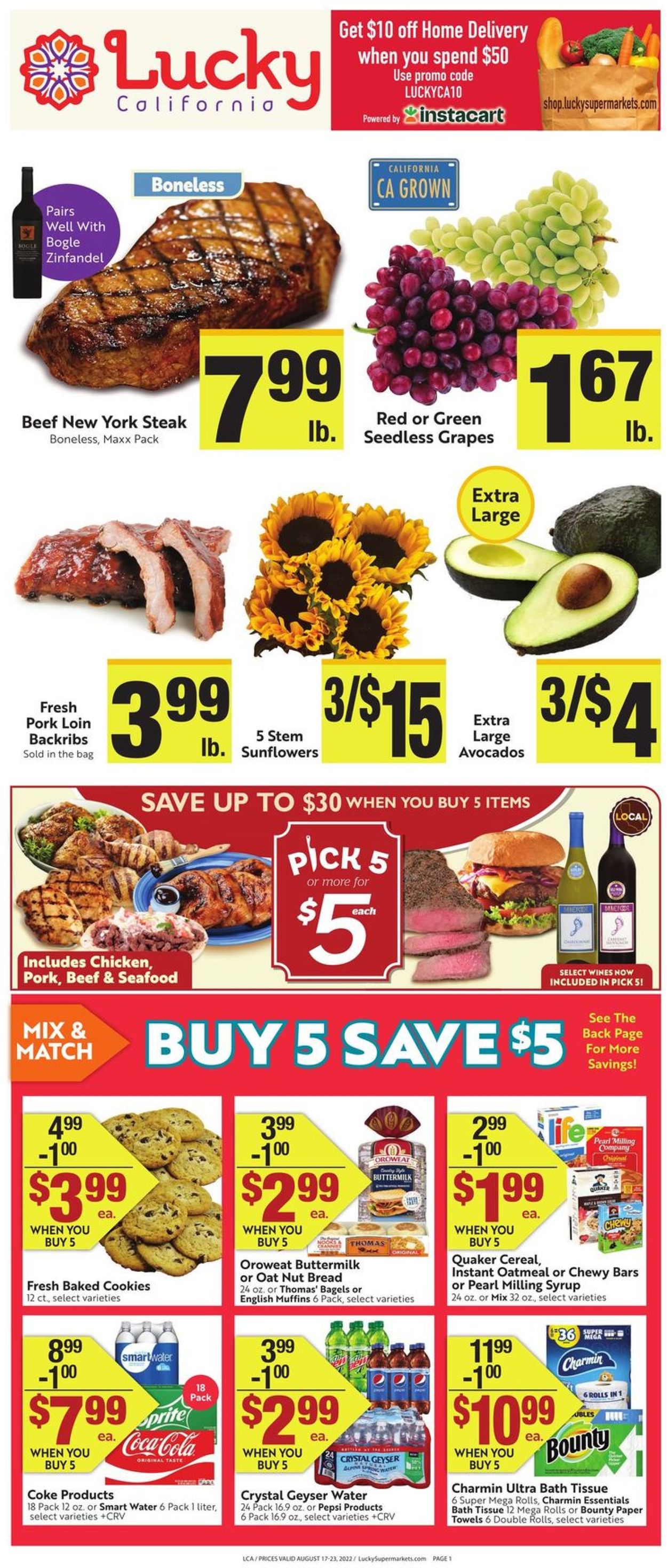 Lucky Supermarkets Weekly Ad Circular - valid 08/17-08/23/2022