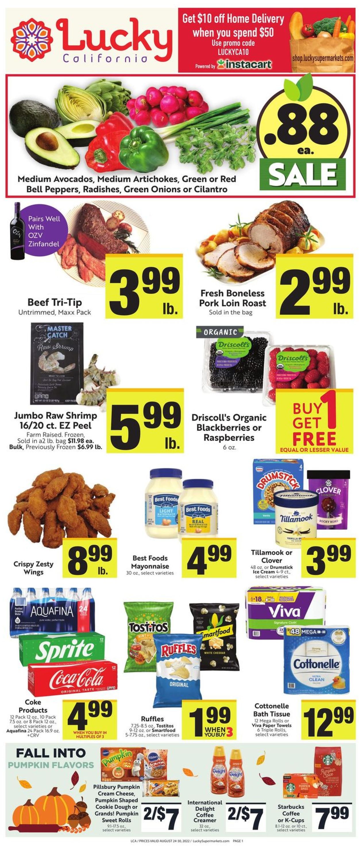 Lucky Supermarkets Weekly Ad Circular - valid 08/24-08/30/2022