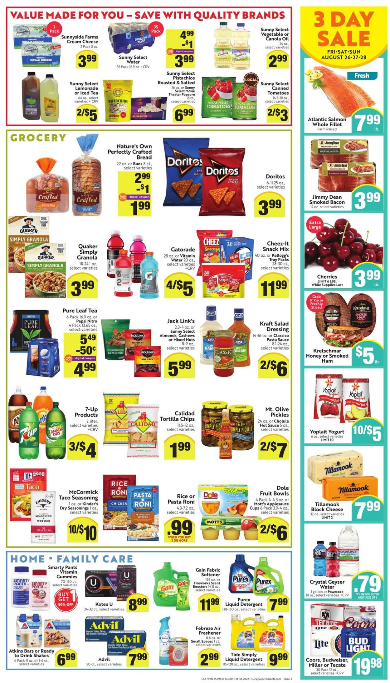 Lucky Supermarkets Weekly Ad Circular - valid 08/24-08/30/2022 (Page 3)