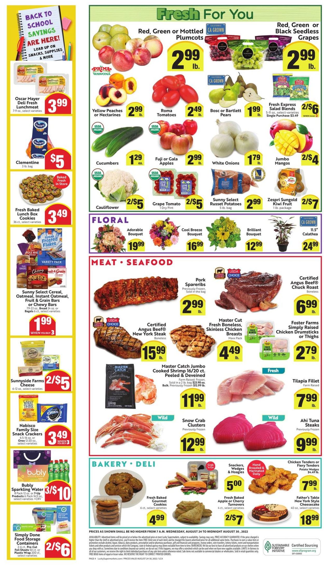 Lucky Supermarkets Weekly Ad Circular - valid 08/24-08/30/2022 (Page 4)