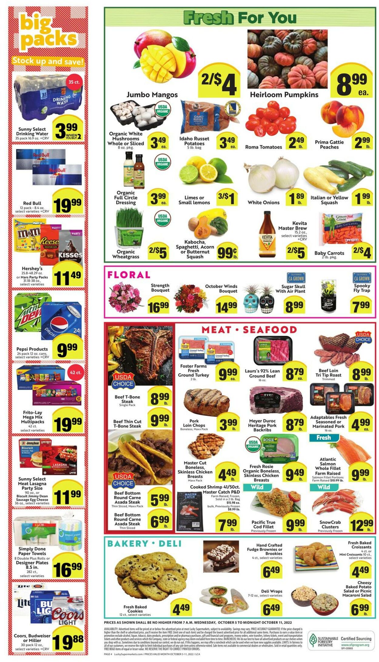 Lucky Supermarkets Weekly Ad Circular - valid 10/05-10/11/2022 (Page 4)