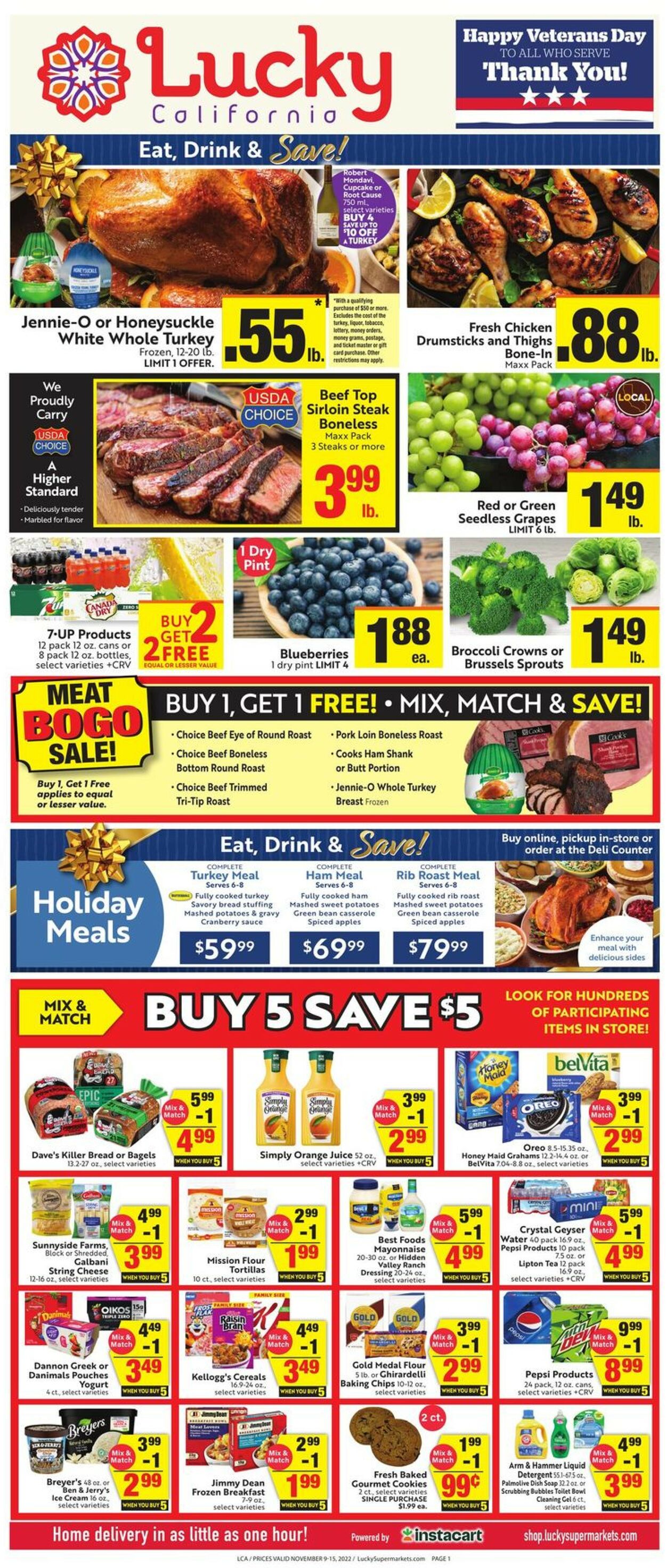 Lucky Supermarkets Weekly Ad Circular - valid 11/09-11/15/2022