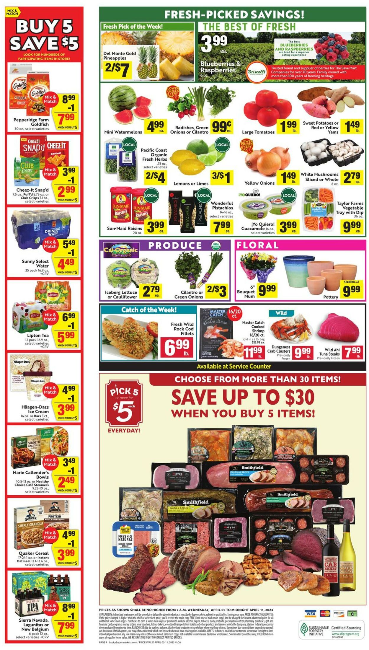Lucky Supermarkets Weekly Ad Circular - valid 04/05-04/11/2023 (Page 4)