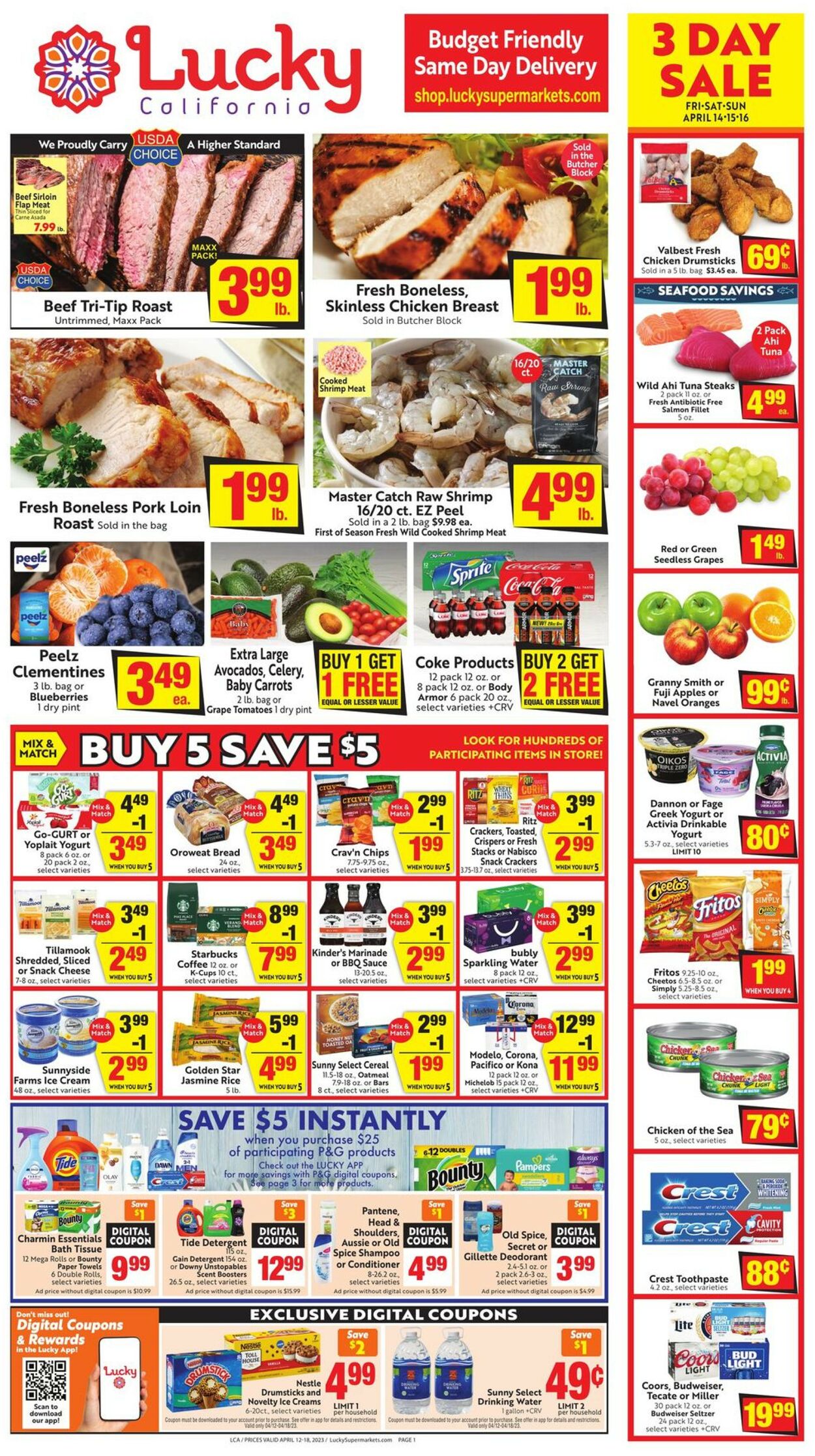 Lucky Supermarkets Weekly Ad Circular - valid 04/12-04/18/2023