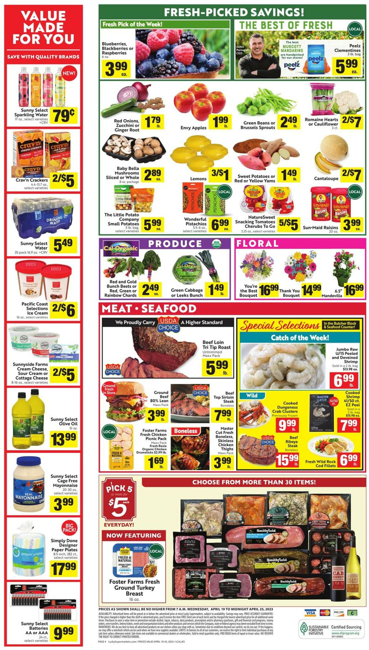 Lucky Supermarkets Weekly Ad Circular - valid 04/19-04/25/2023 (Page 4)