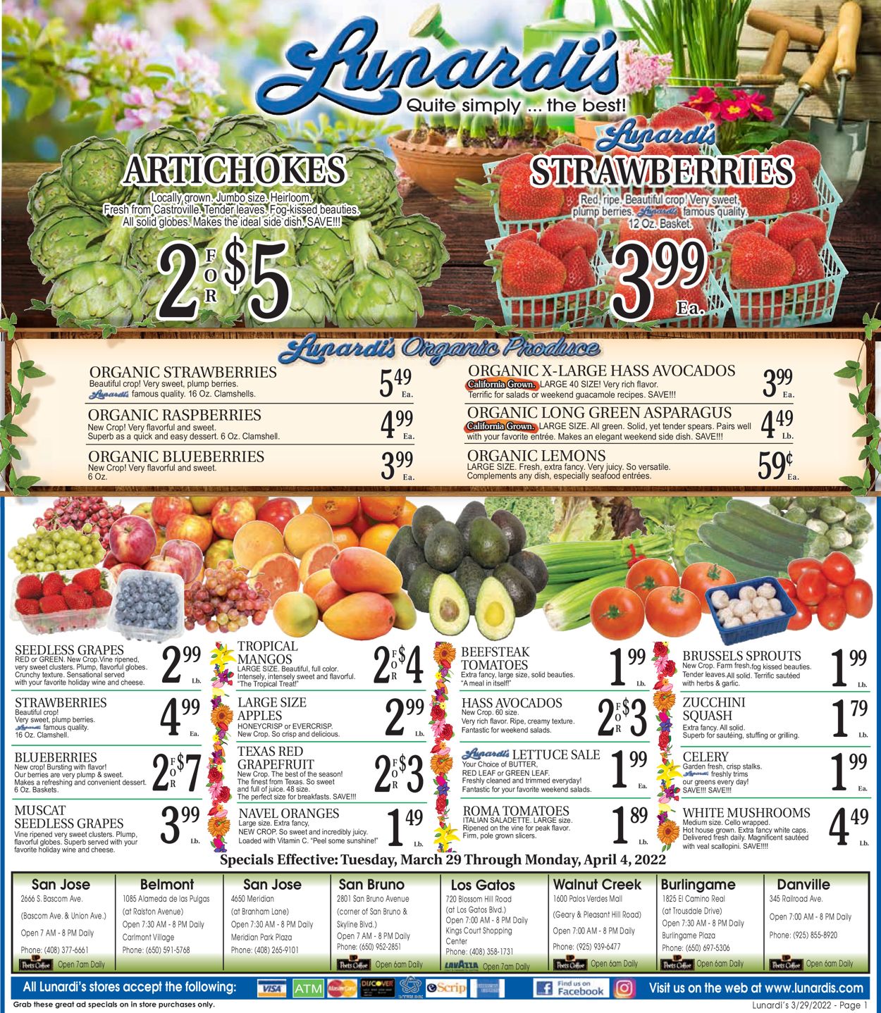 Lunardi's Weekly Ad Circular - valid 03/29-04/04/2022