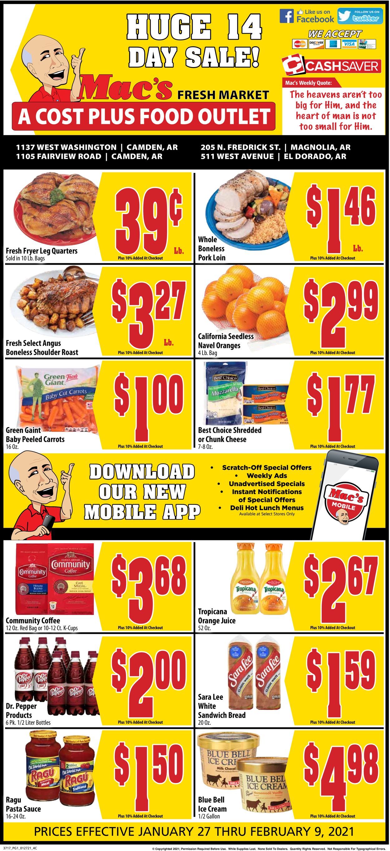 Mac's Freshmarket Weekly Ad Circular - valid 01/27-02/09/2021