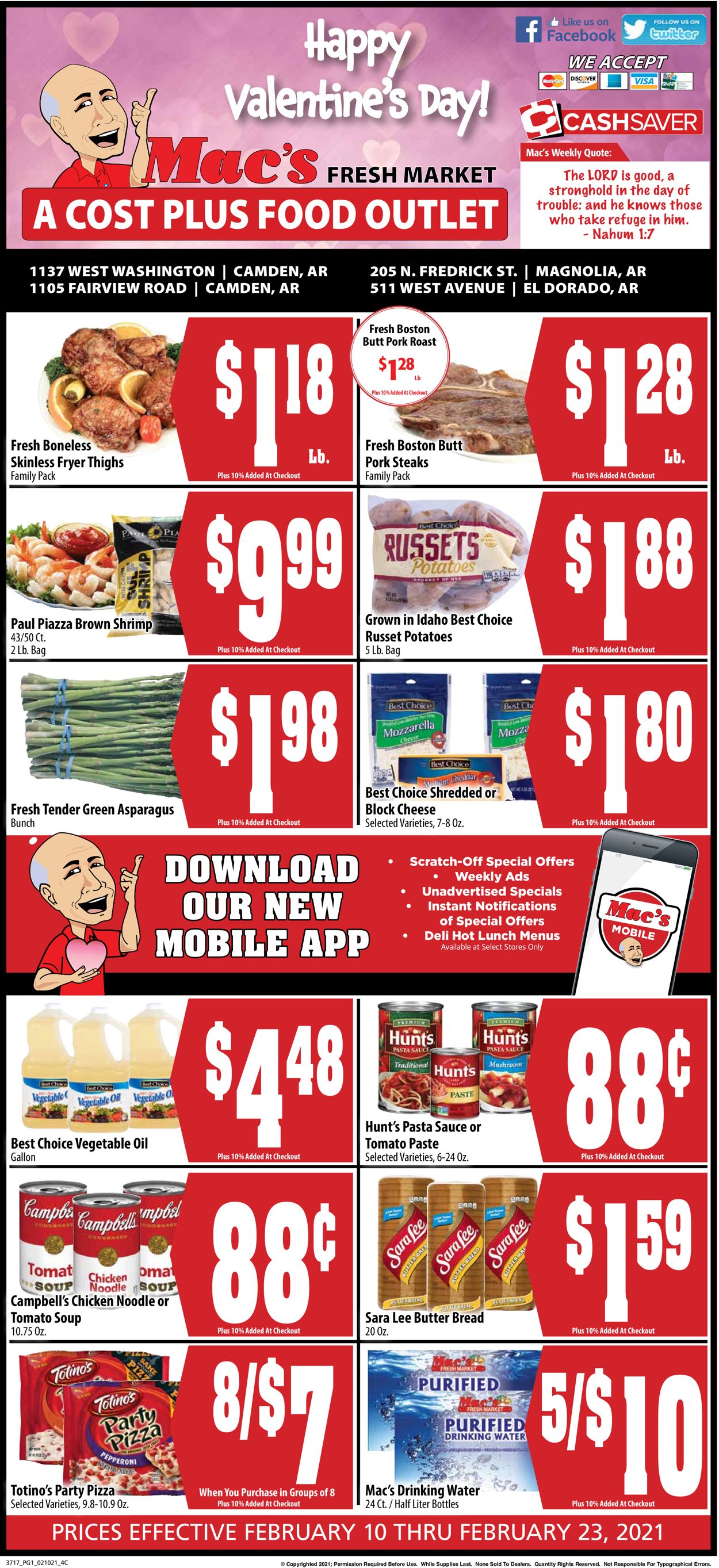 Mac's Freshmarket Weekly Ad Circular - valid 02/10-02/23/2021