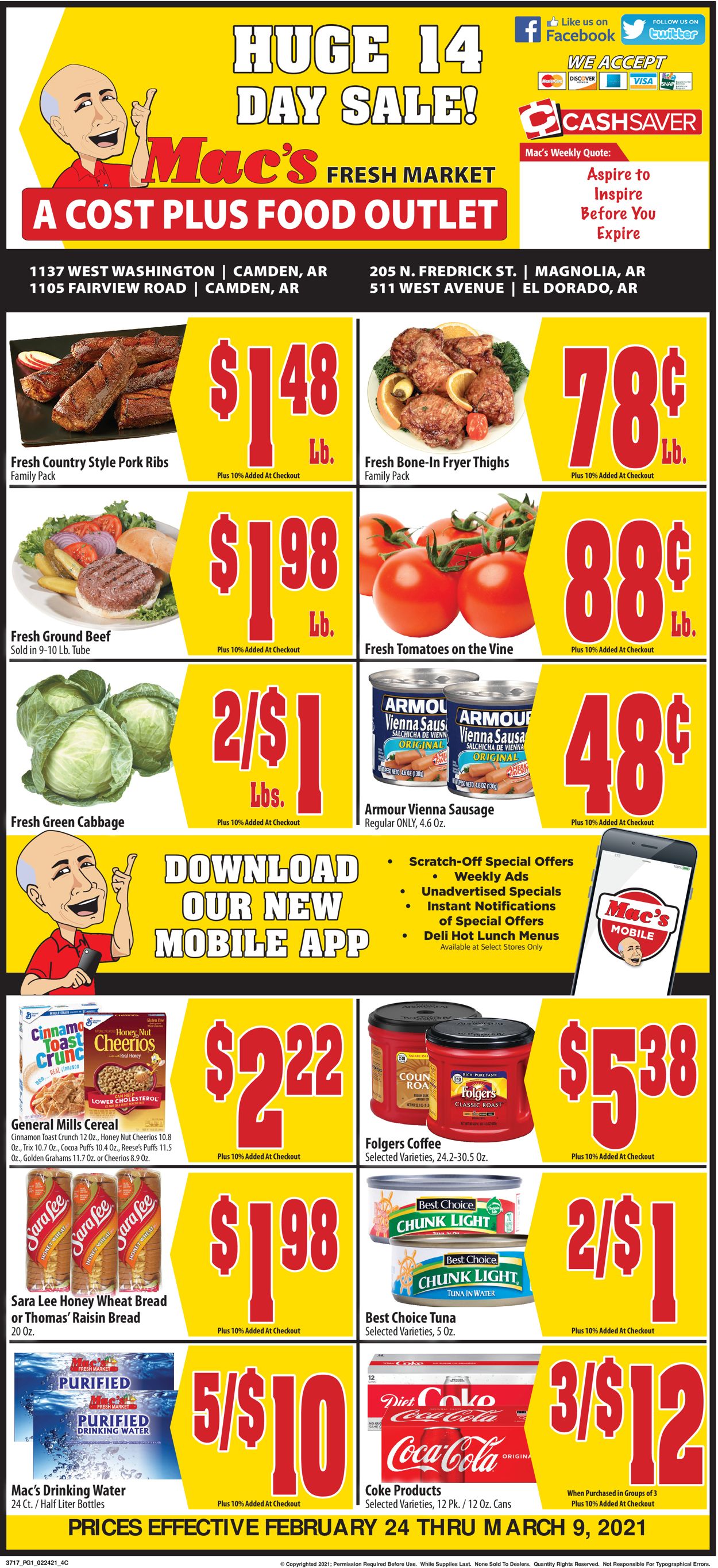Mac's Freshmarket Weekly Ad Circular - valid 02/24-03/09/2021