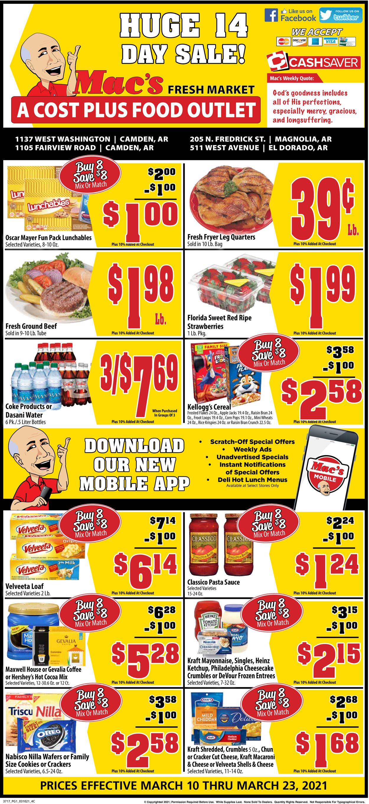 Mac's Freshmarket Weekly Ad Circular - valid 03/10-03/23/2021