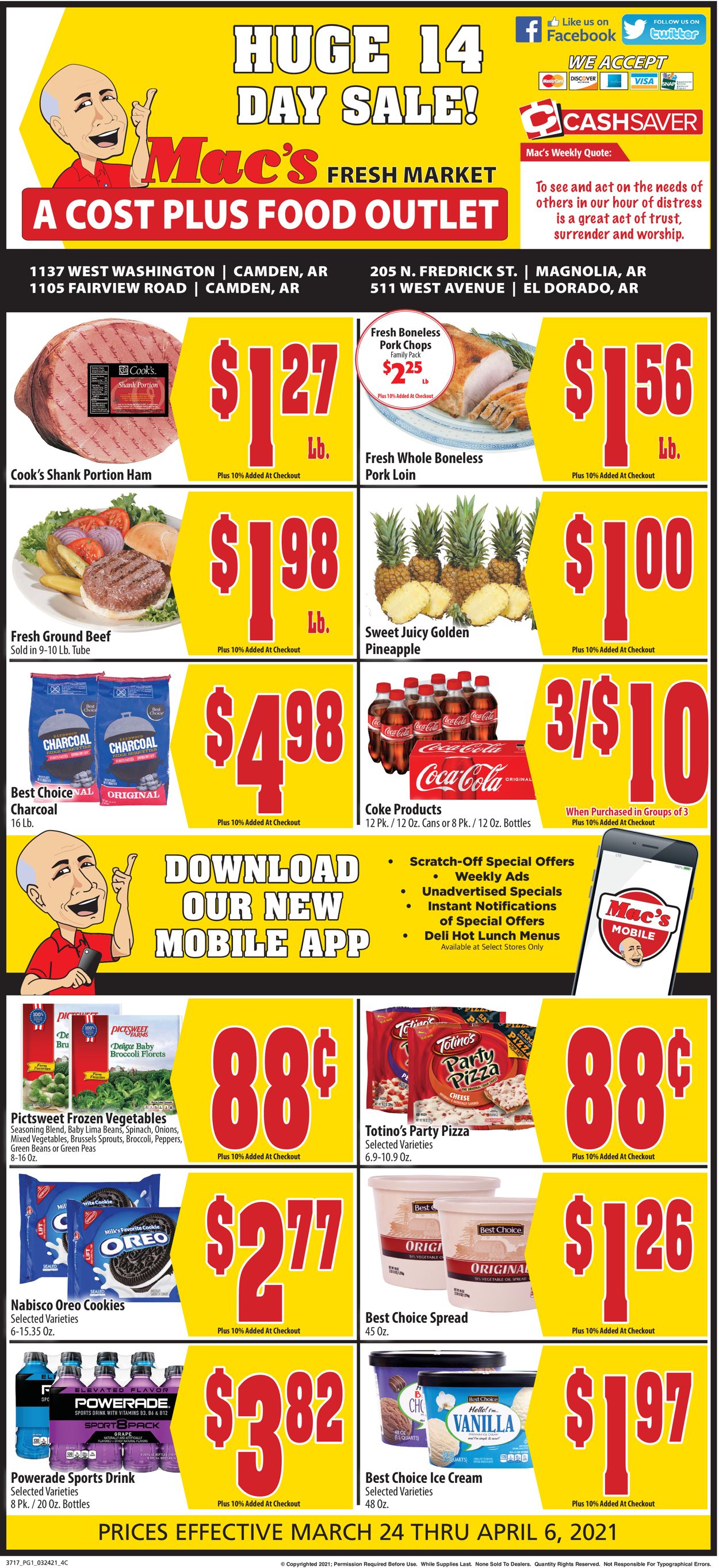 Mac's Freshmarket Weekly Ad Circular - valid 03/24-04/06/2021