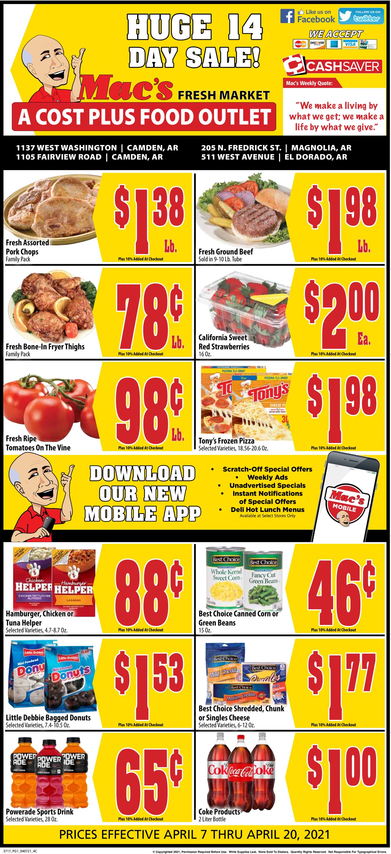 Mac's Freshmarket Weekly Ad Circular - valid 04/07-04/20/2021