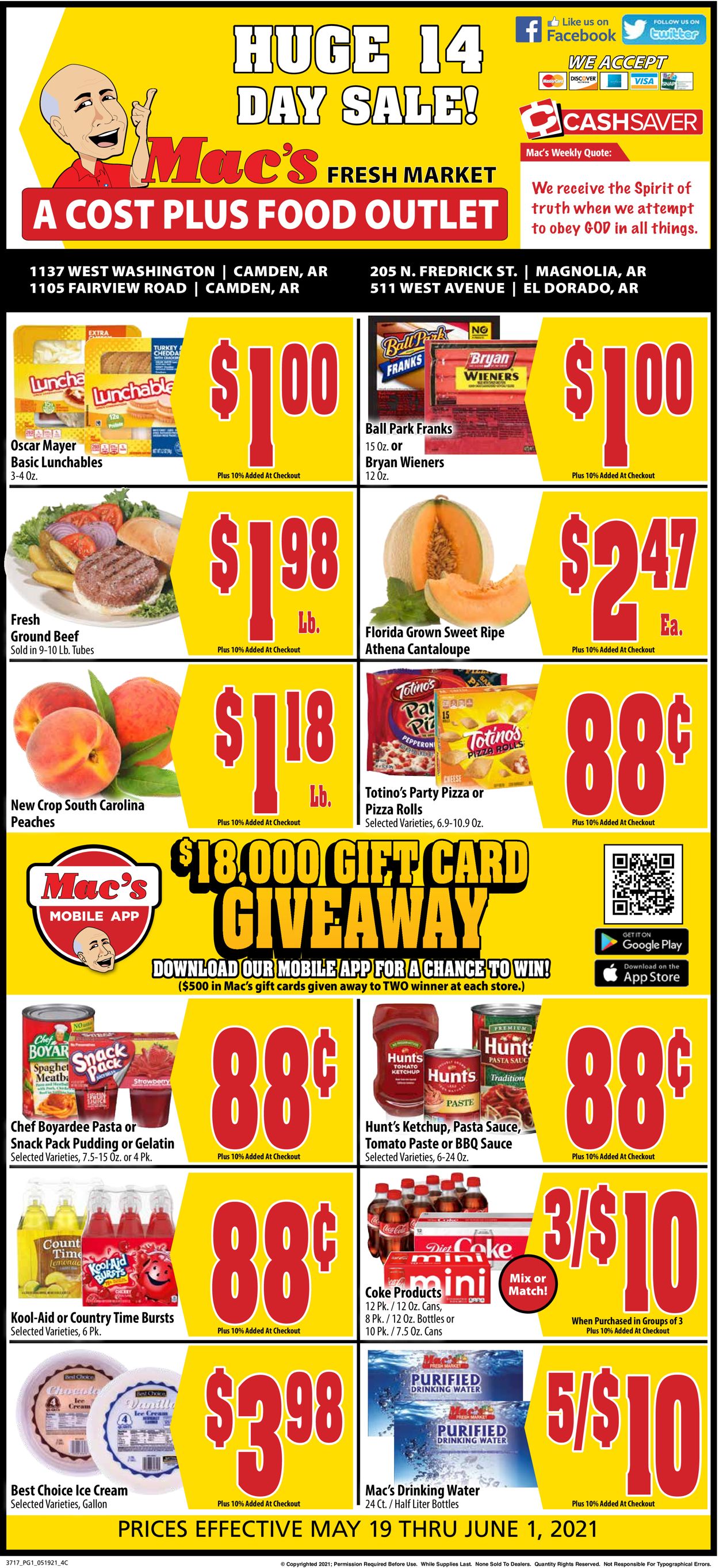 Mac's Freshmarket Weekly Ad Circular - valid 05/19-06/01/2021