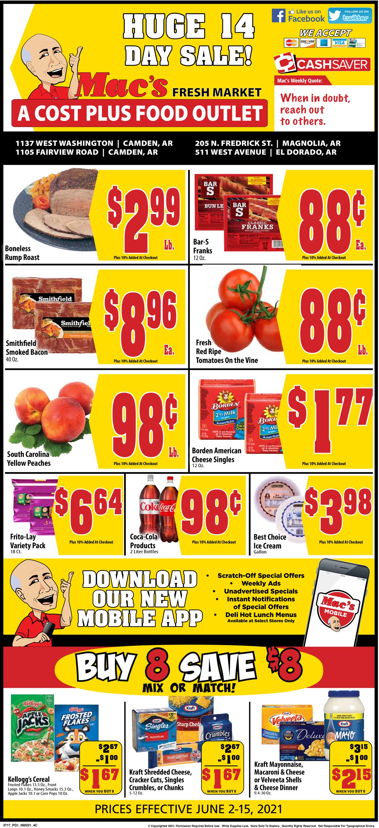 Mac's Freshmarket Weekly Ad Circular - valid 06/02-06/15/2021