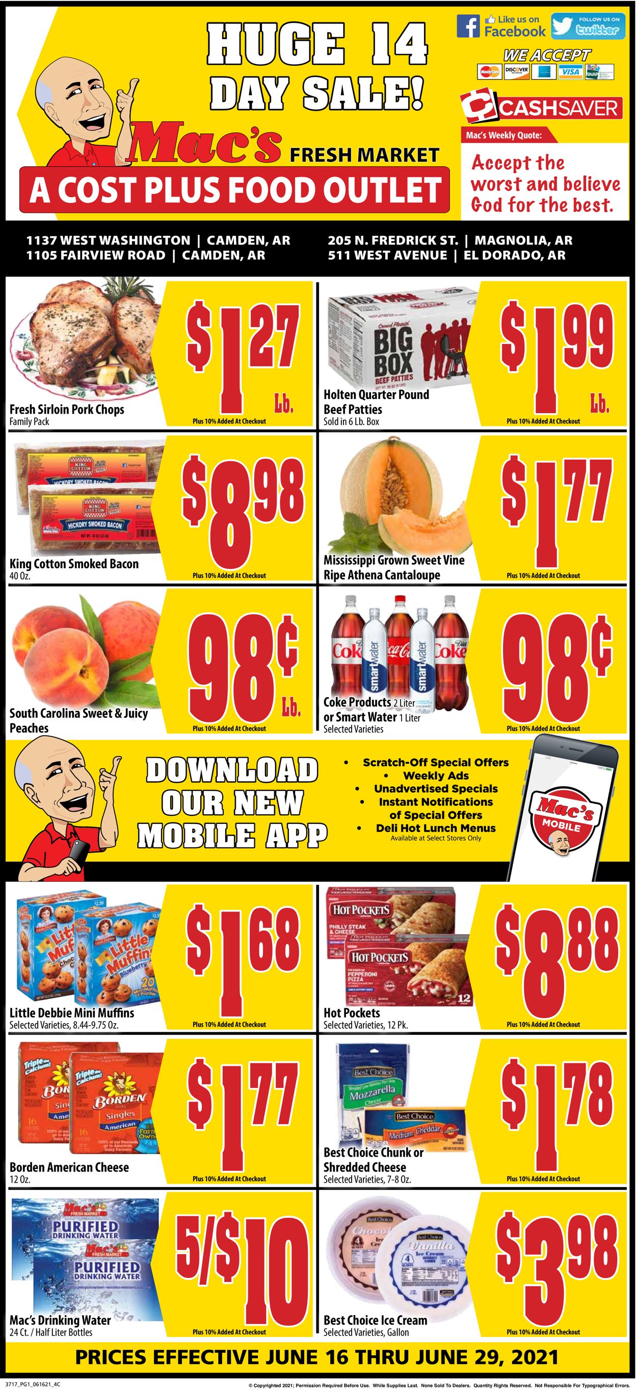 Mac's Freshmarket Weekly Ad Circular - valid 06/16-06/29/2021