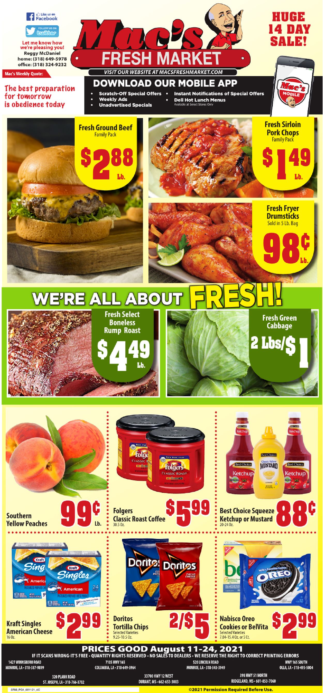 Mac's Freshmarket Weekly Ad Circular - valid 08/11-08/24/2021