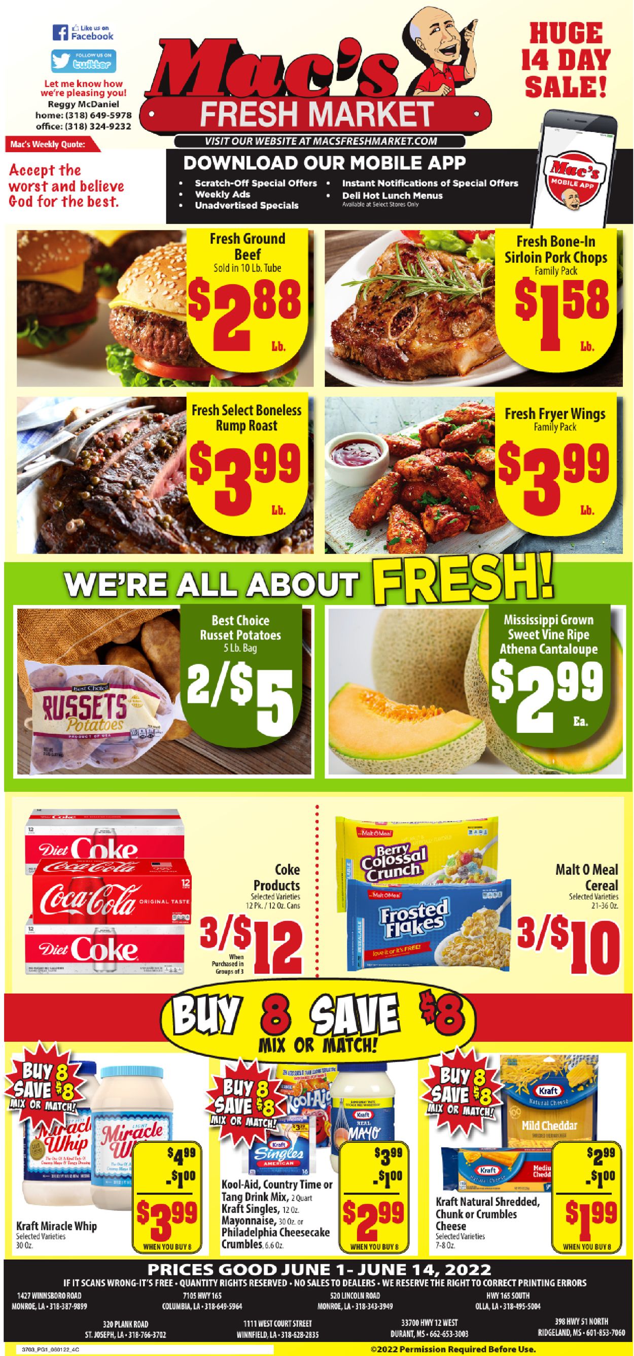 Mac's Freshmarket Weekly Ad Circular - valid 06/01-06/14/2022